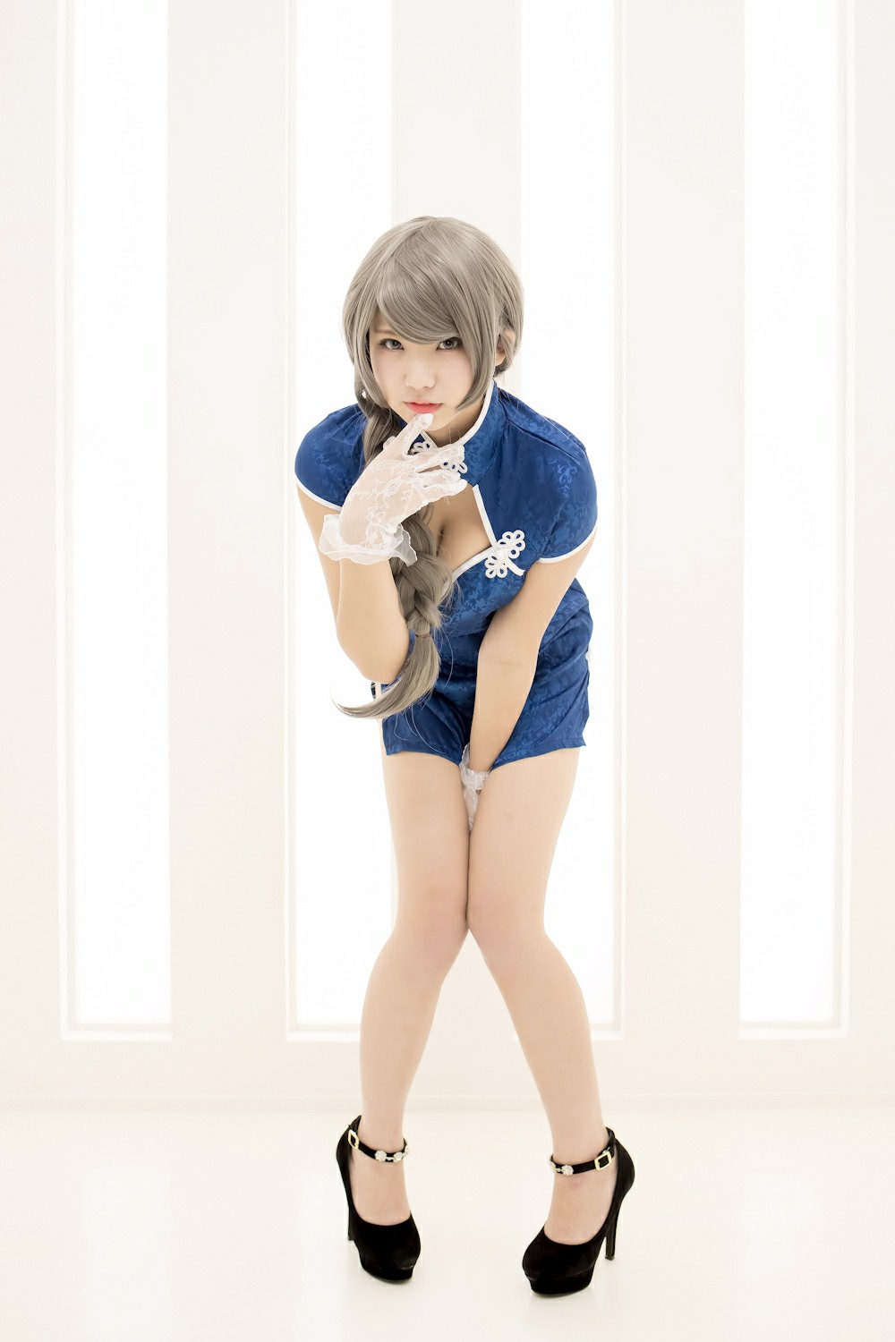 中華娘娘之Blue蓝色旗袍与美腿高跟 – COSPLAY