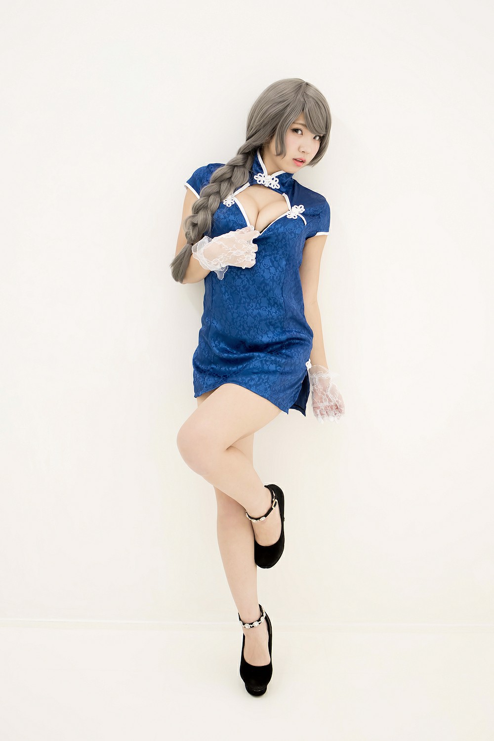 中華娘娘之Blue蓝色旗袍与美腿高跟 – COSPLAY