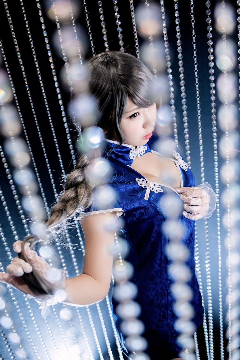 中華娘娘之Blue蓝色旗袍与美腿高跟 – COSPLAY