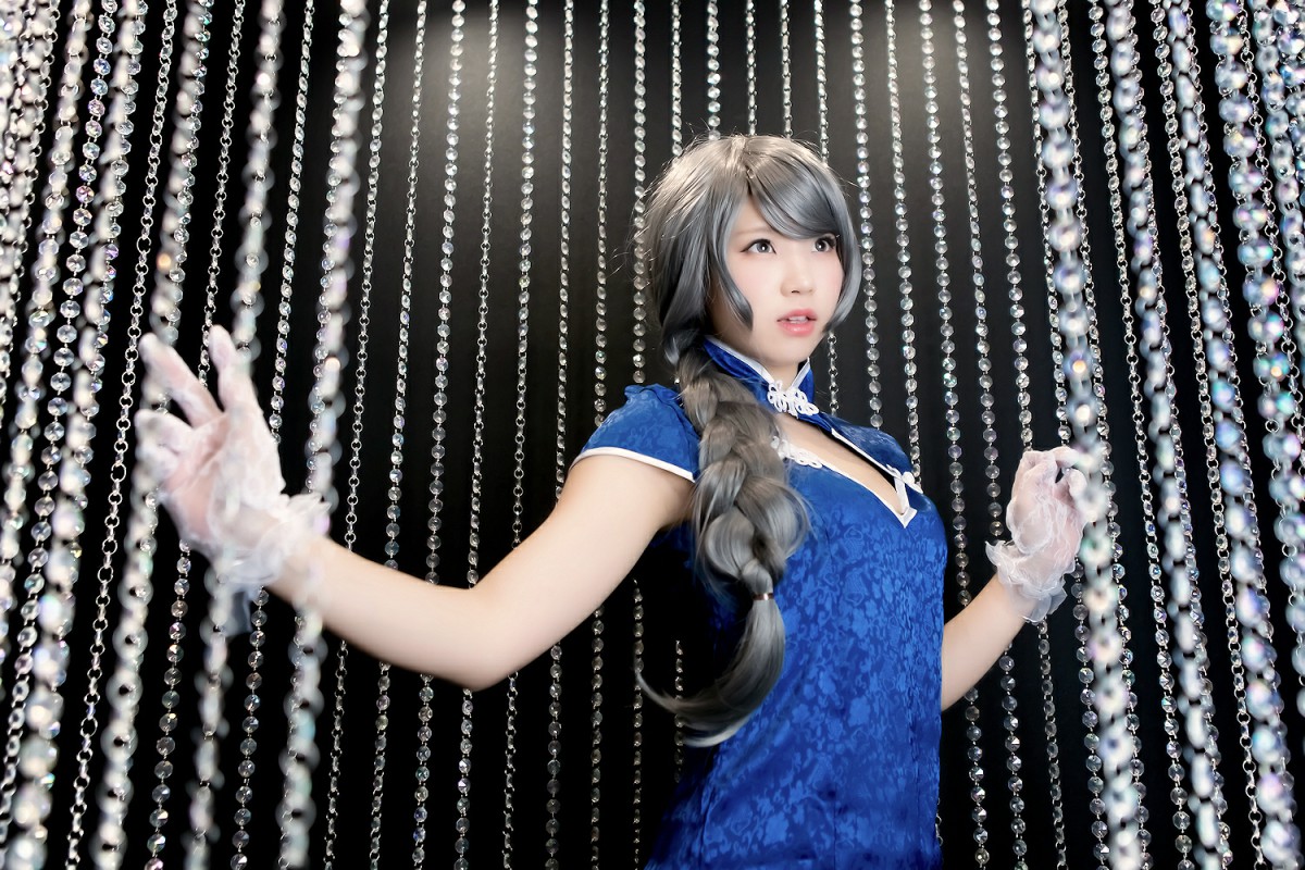 中華娘娘之Blue蓝色旗袍与美腿高跟 – COSPLAY