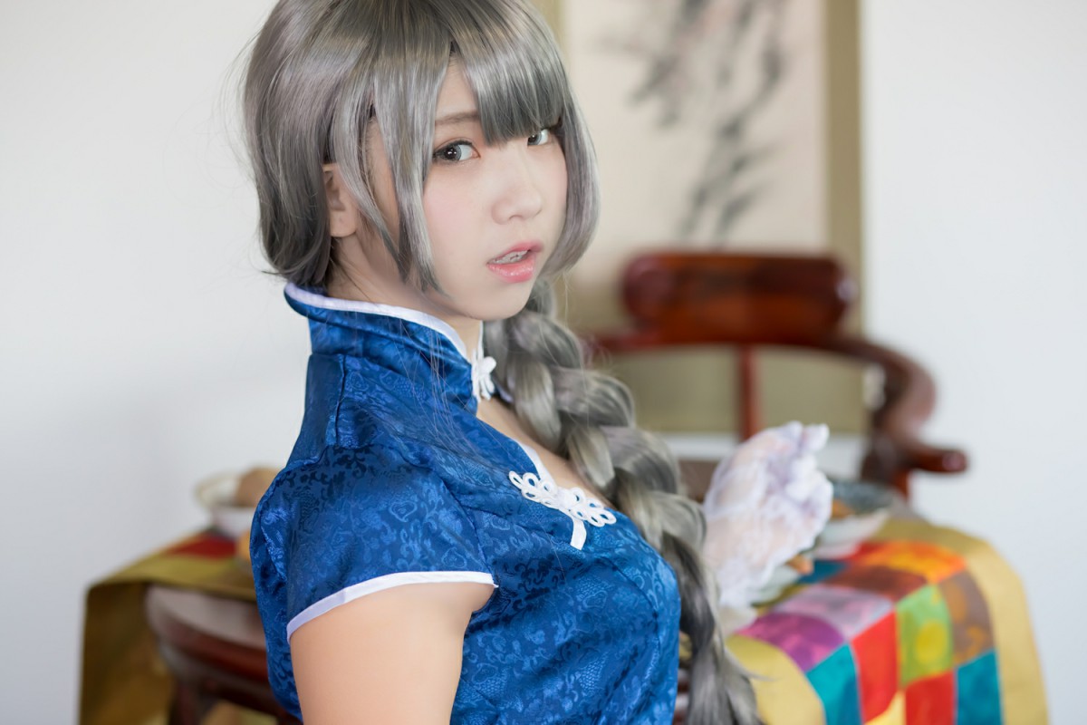 中華娘娘之Blue蓝色旗袍与美腿高跟 – COSPLAY