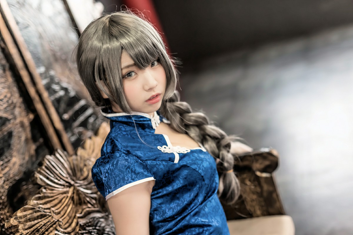 中華娘娘之Blue蓝色旗袍与美腿高跟 – COSPLAY