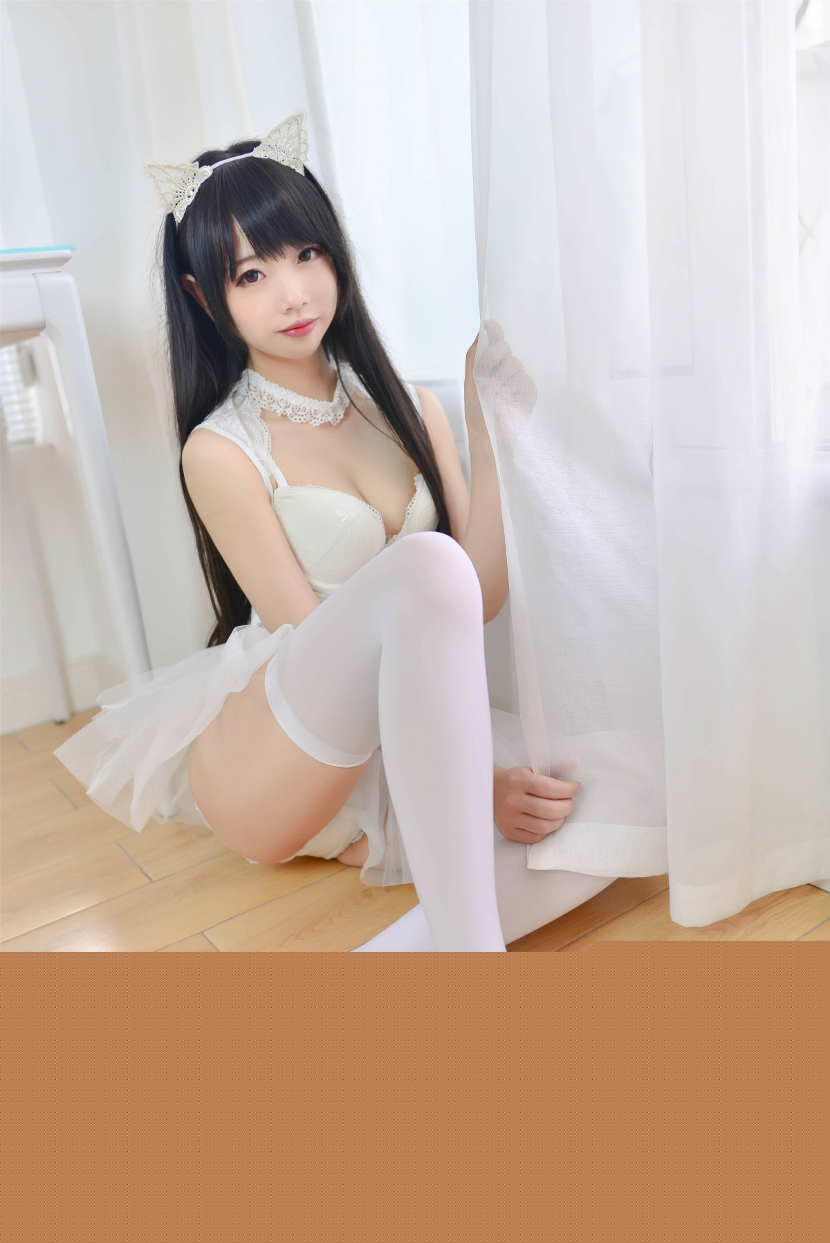 Cos小姐姐雪琪 – 猫系少女白猫 – COSPLAY