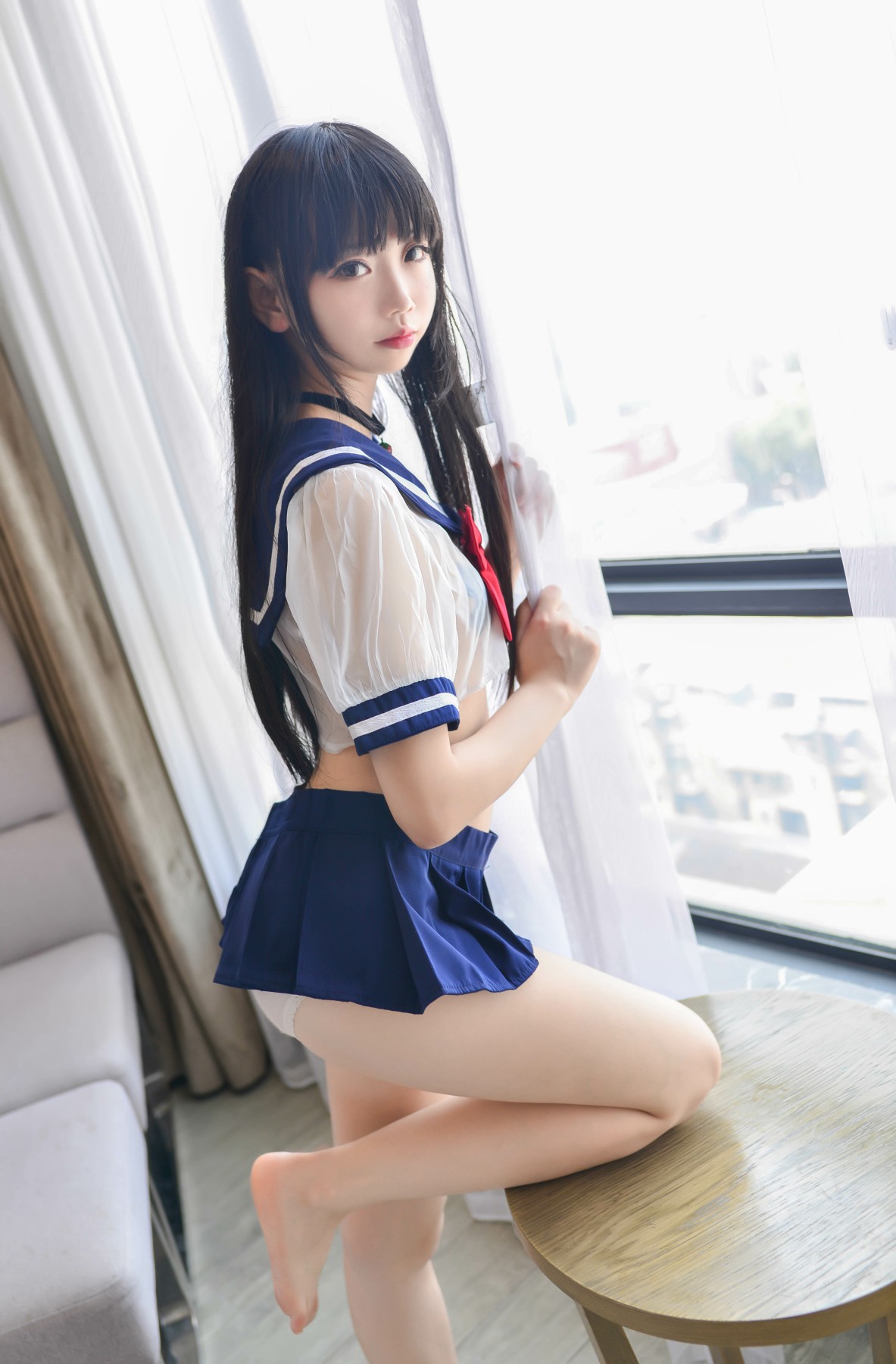 Cos小姐姐雪琪 – 透明JK – COSPLAY