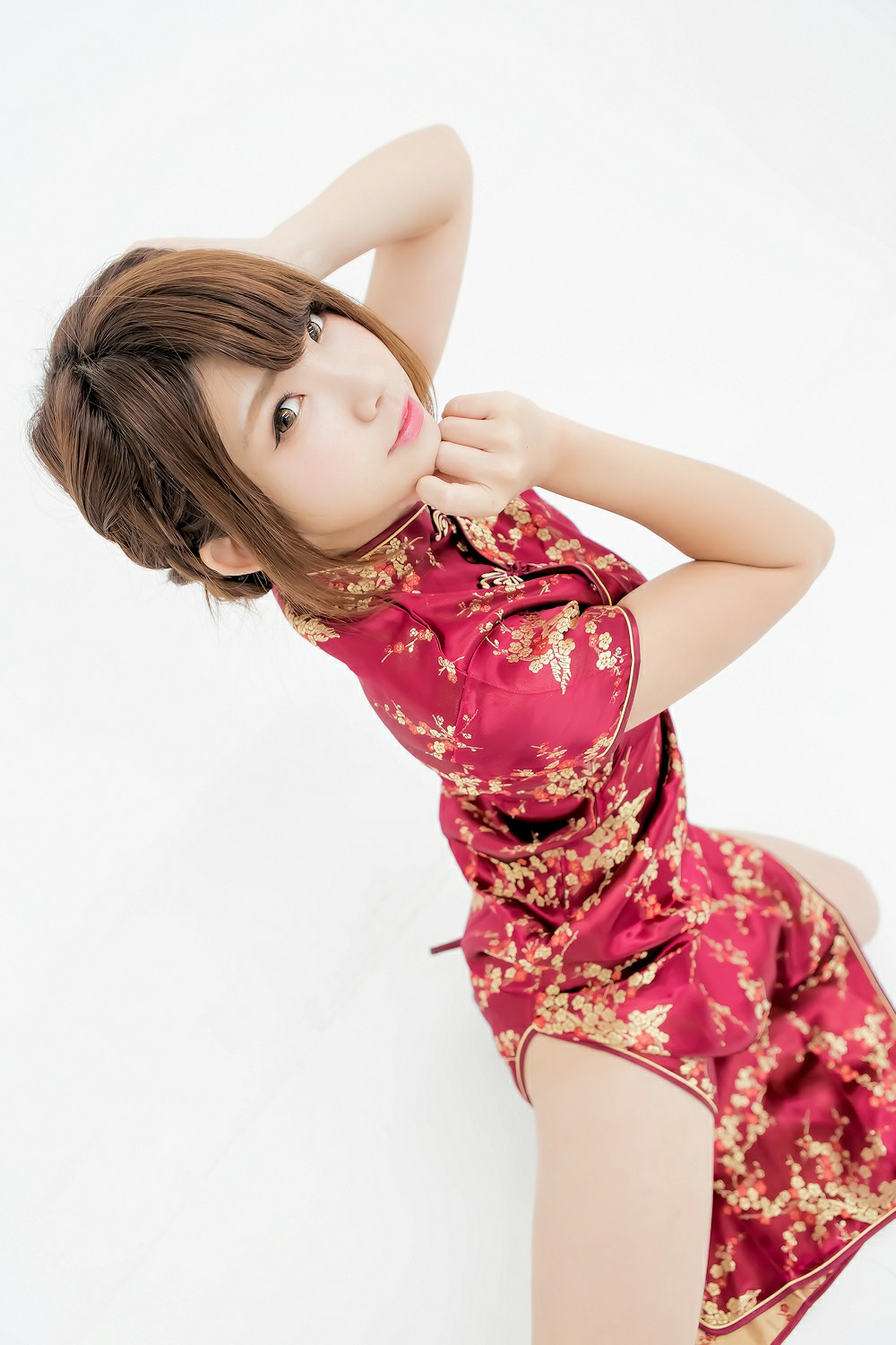 中華娘娘之红色旗袍与美腿高跟 – COSPLAY