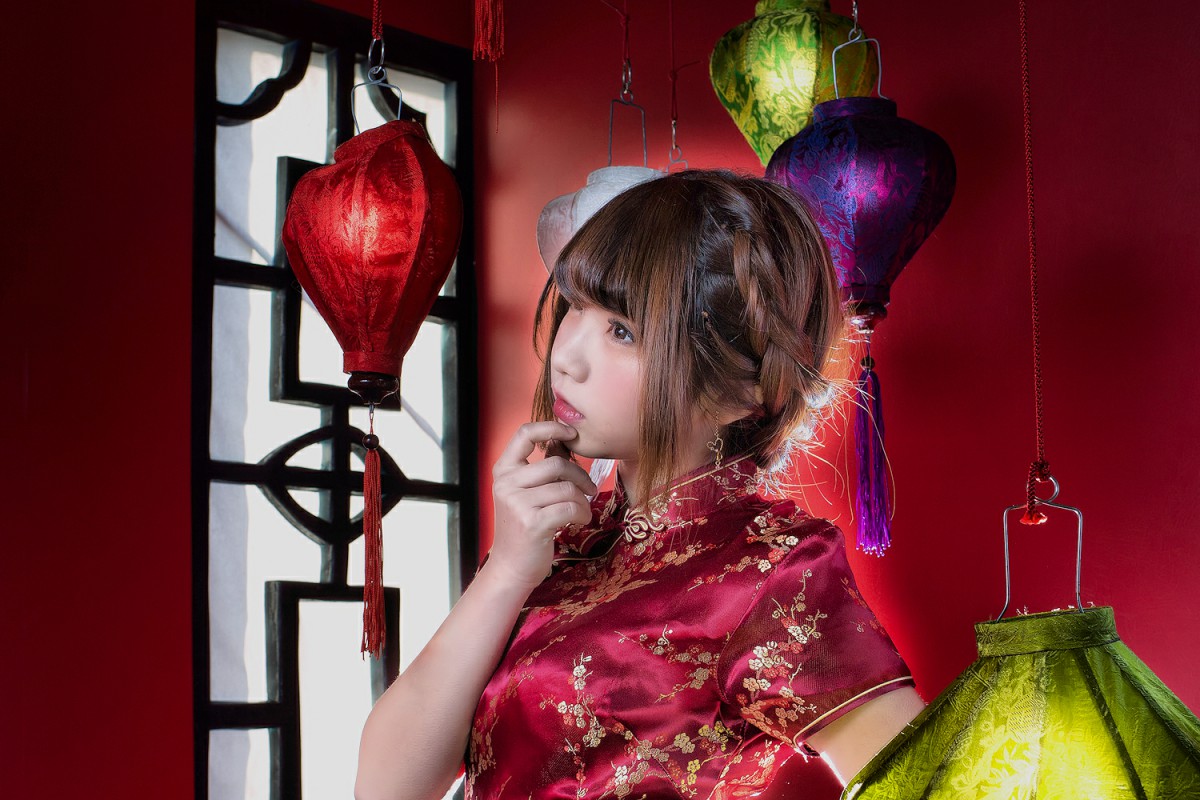中華娘娘之红色旗袍与美腿高跟 – COSPLAY