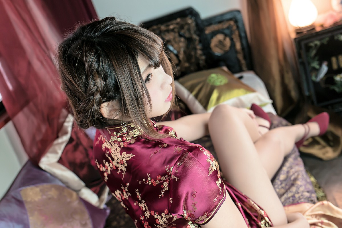 中華娘娘之红色旗袍与美腿高跟 – COSPLAY