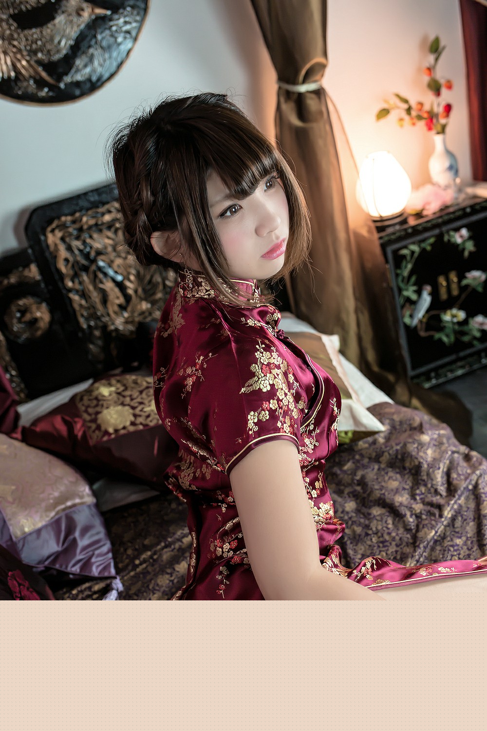 中華娘娘之红色旗袍与美腿高跟 – COSPLAY