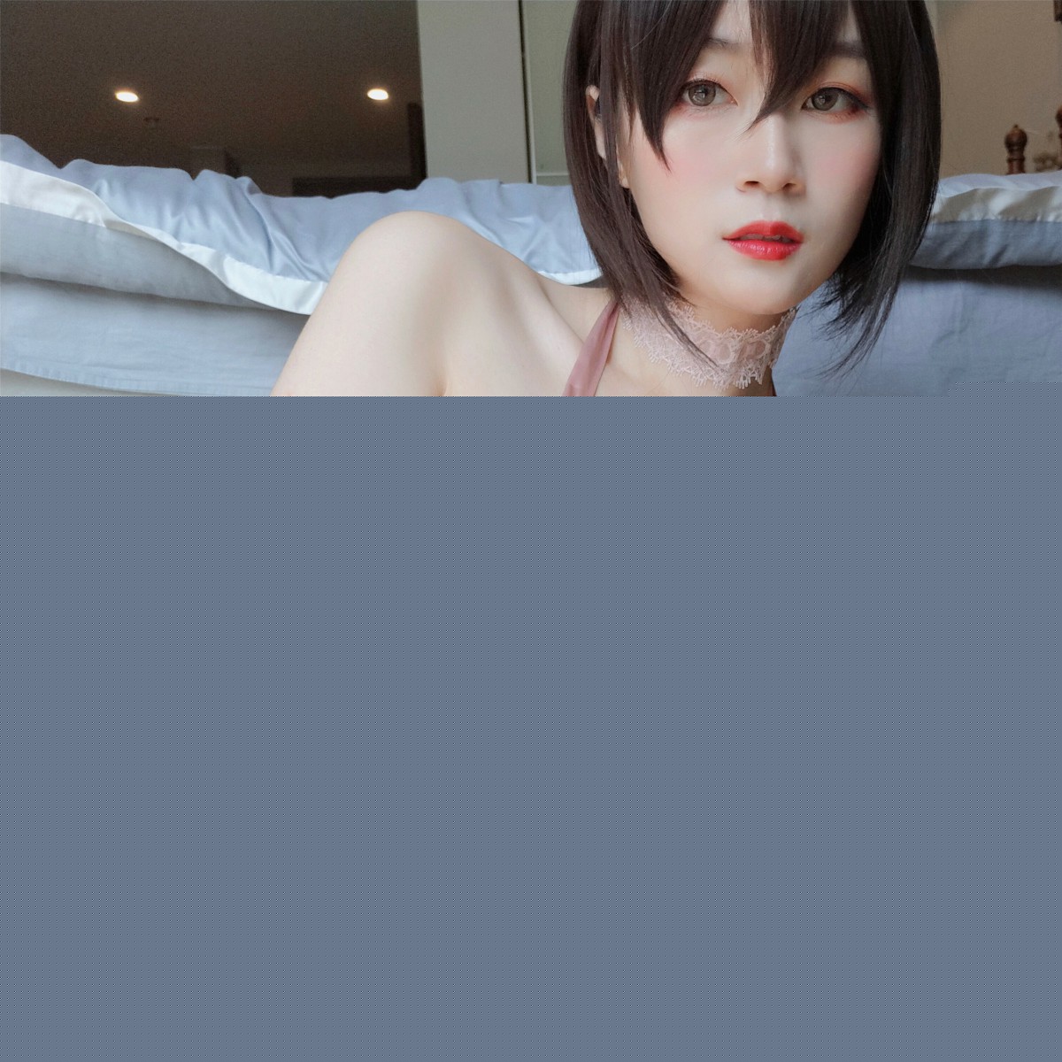 Coser小姐姐白银 – 粉色睡衣 – COSPLAY