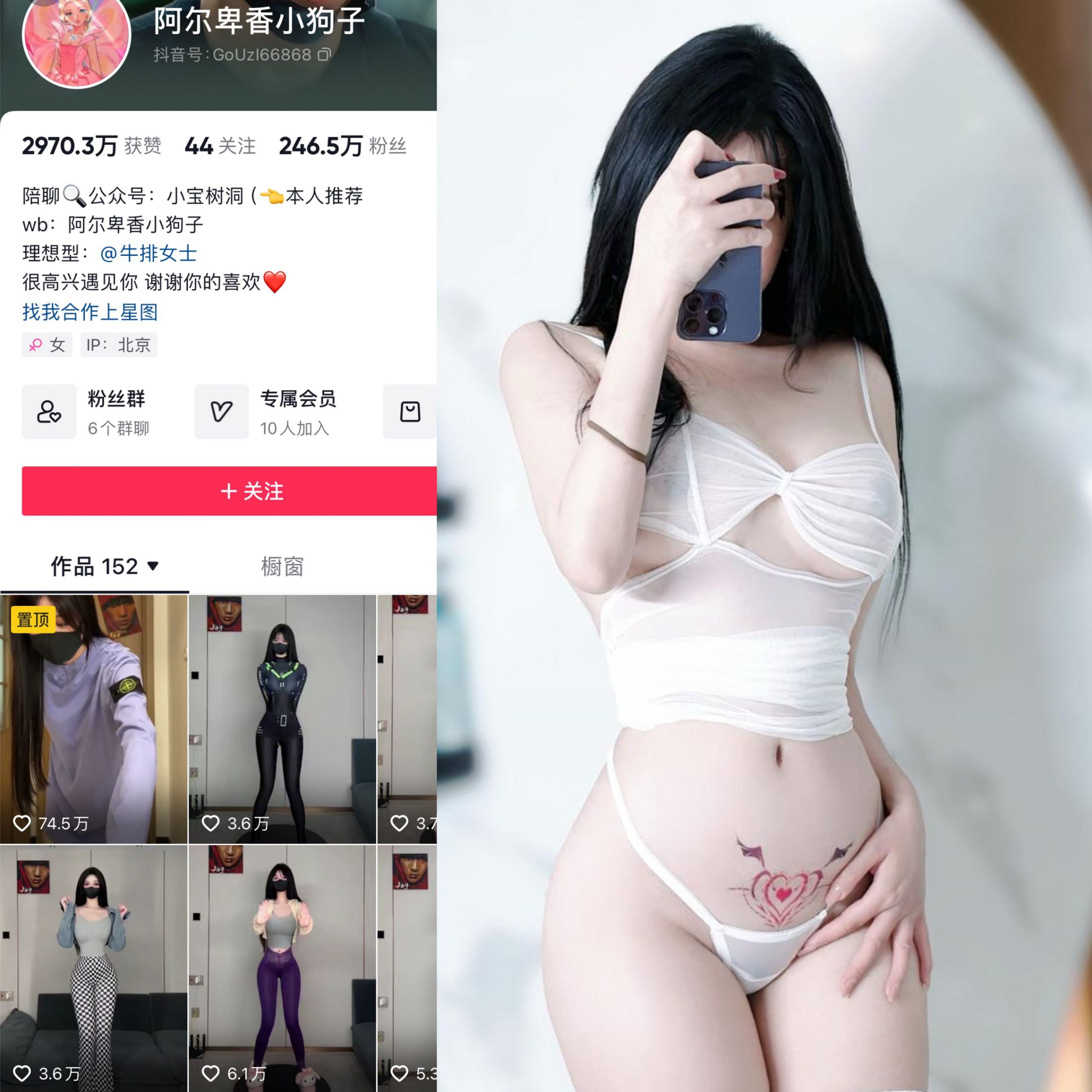 【更新】抖音阿尔卑香小狗子微密圈嘉宾贴合集【1225P 45V】