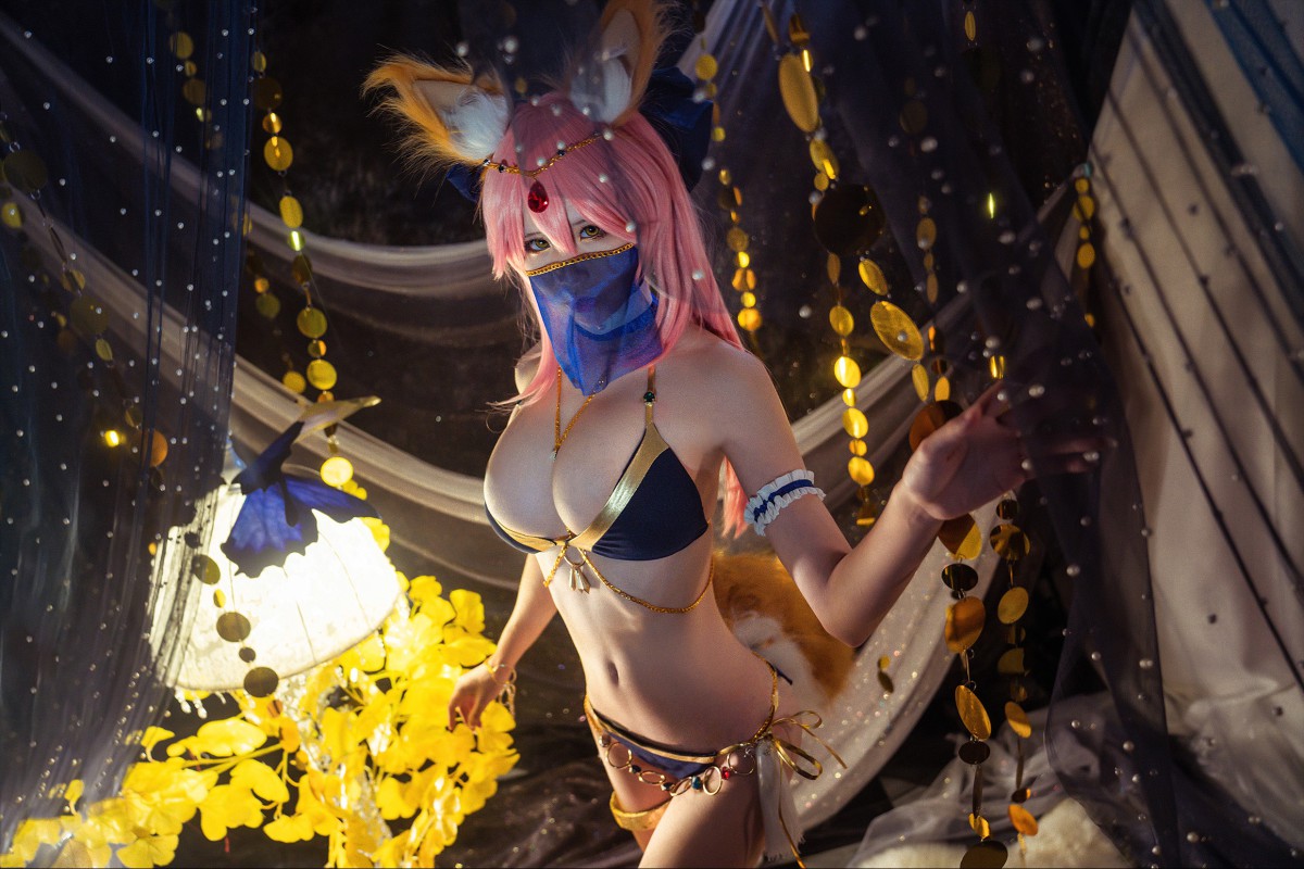 [Cosplay]Fate 玉藻前 舞娘泳装 – COSPLAY