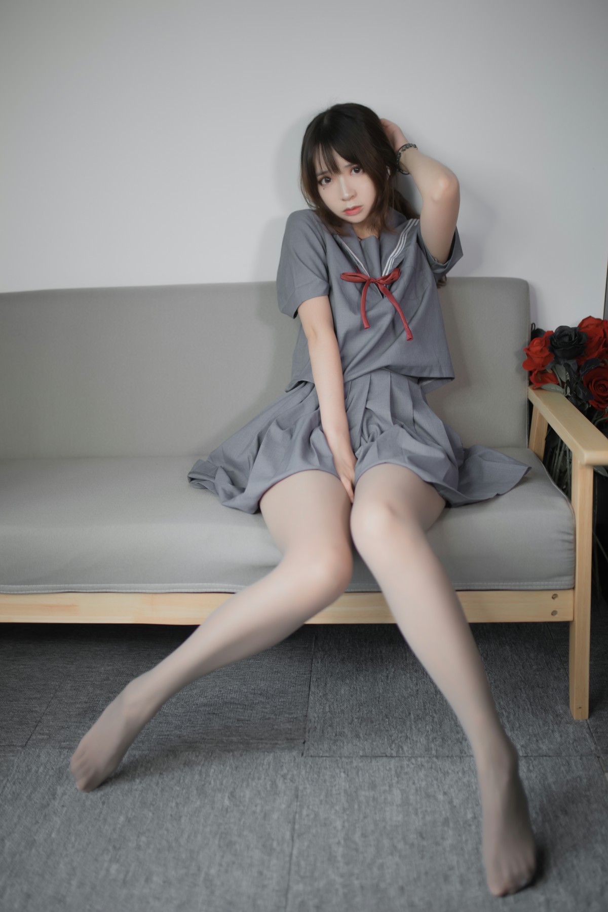 [Cosplay]疯猫ss -蓝灰JK – COSPLAY