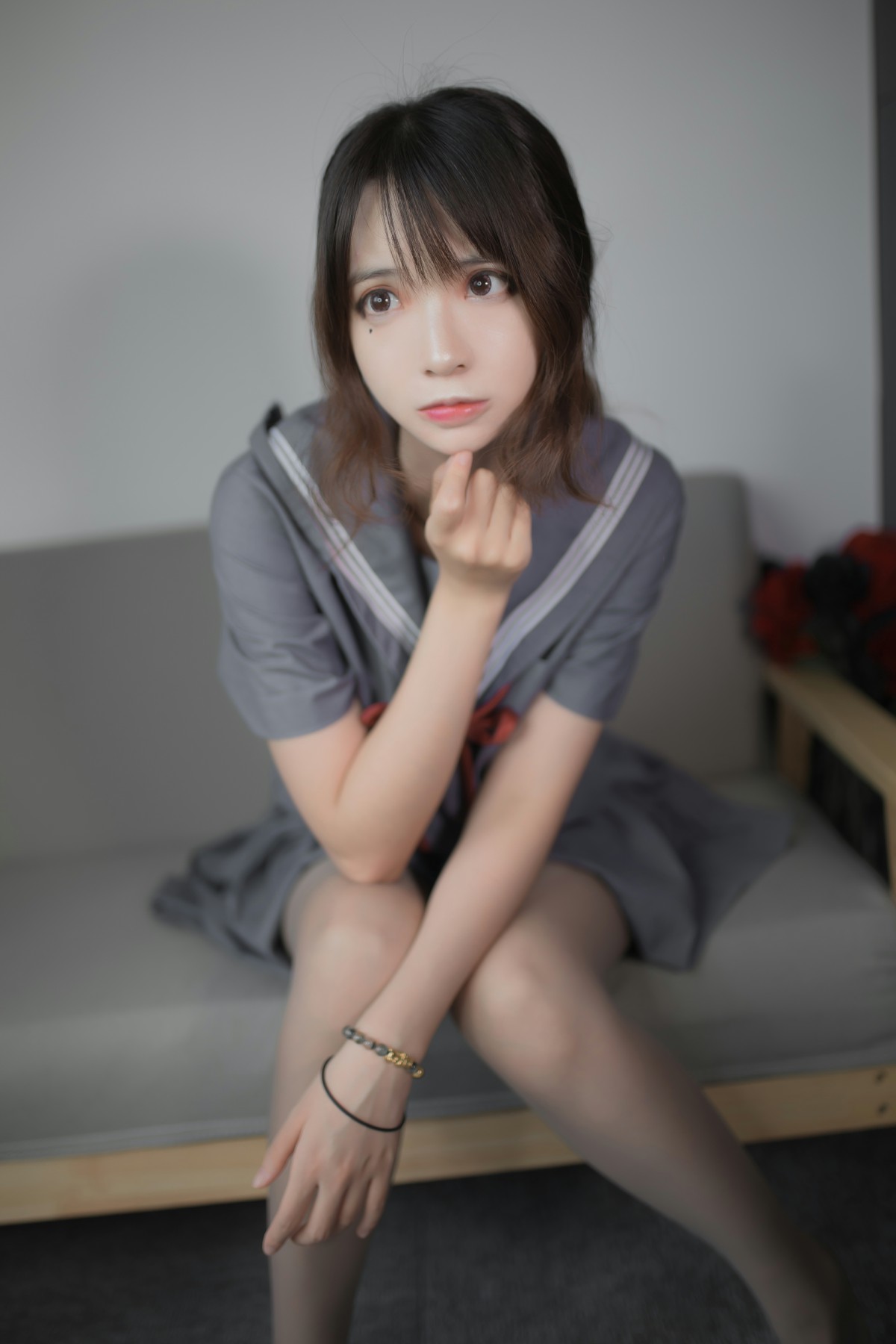 [Cosplay]疯猫ss -蓝灰JK – COSPLAY
