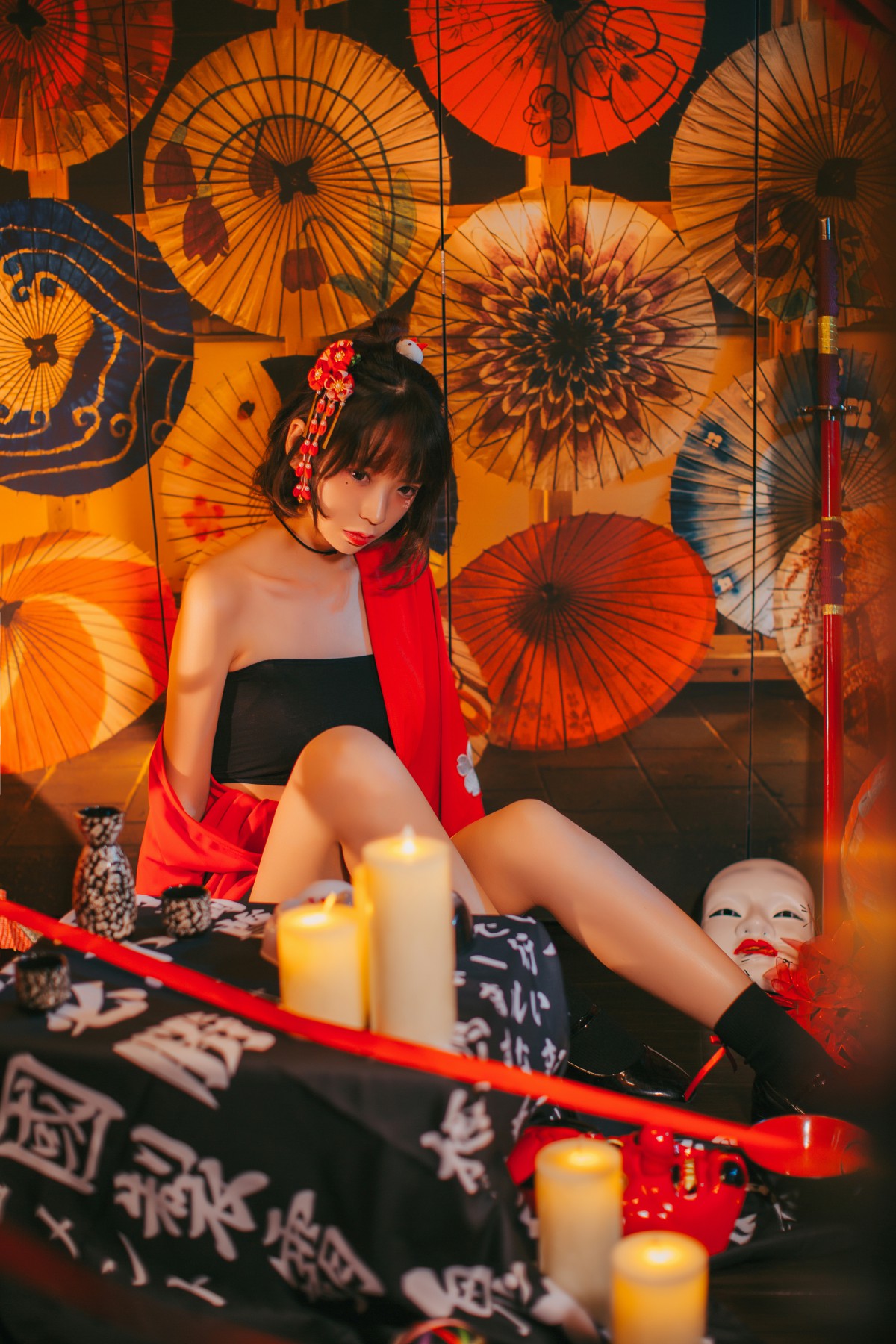 [Cosplay]疯猫ss -红色羽衣 – COSPLAY