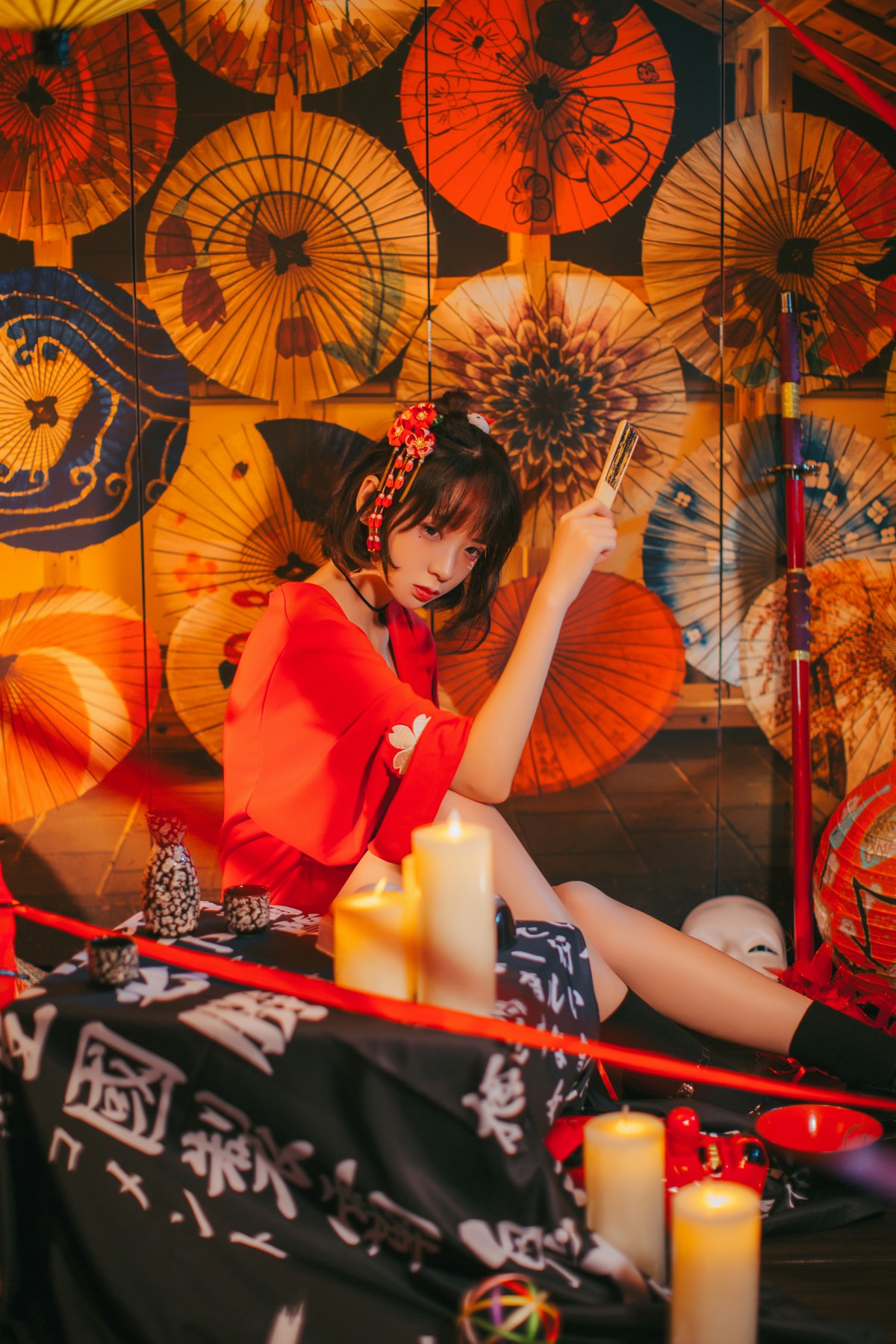 [Cosplay]疯猫ss -红色羽衣 – COSPLAY