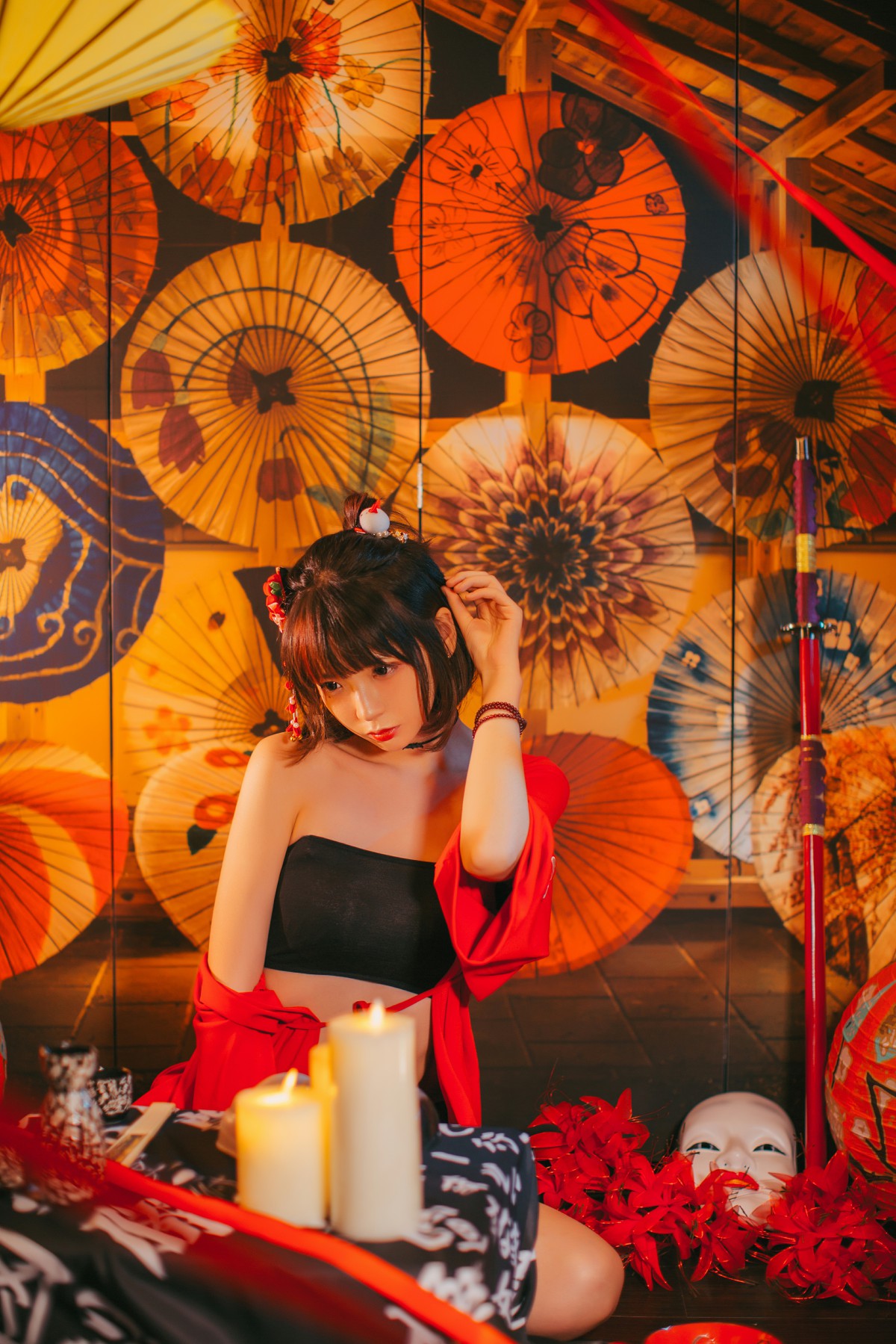 [Cosplay]疯猫ss -红色羽衣 – COSPLAY