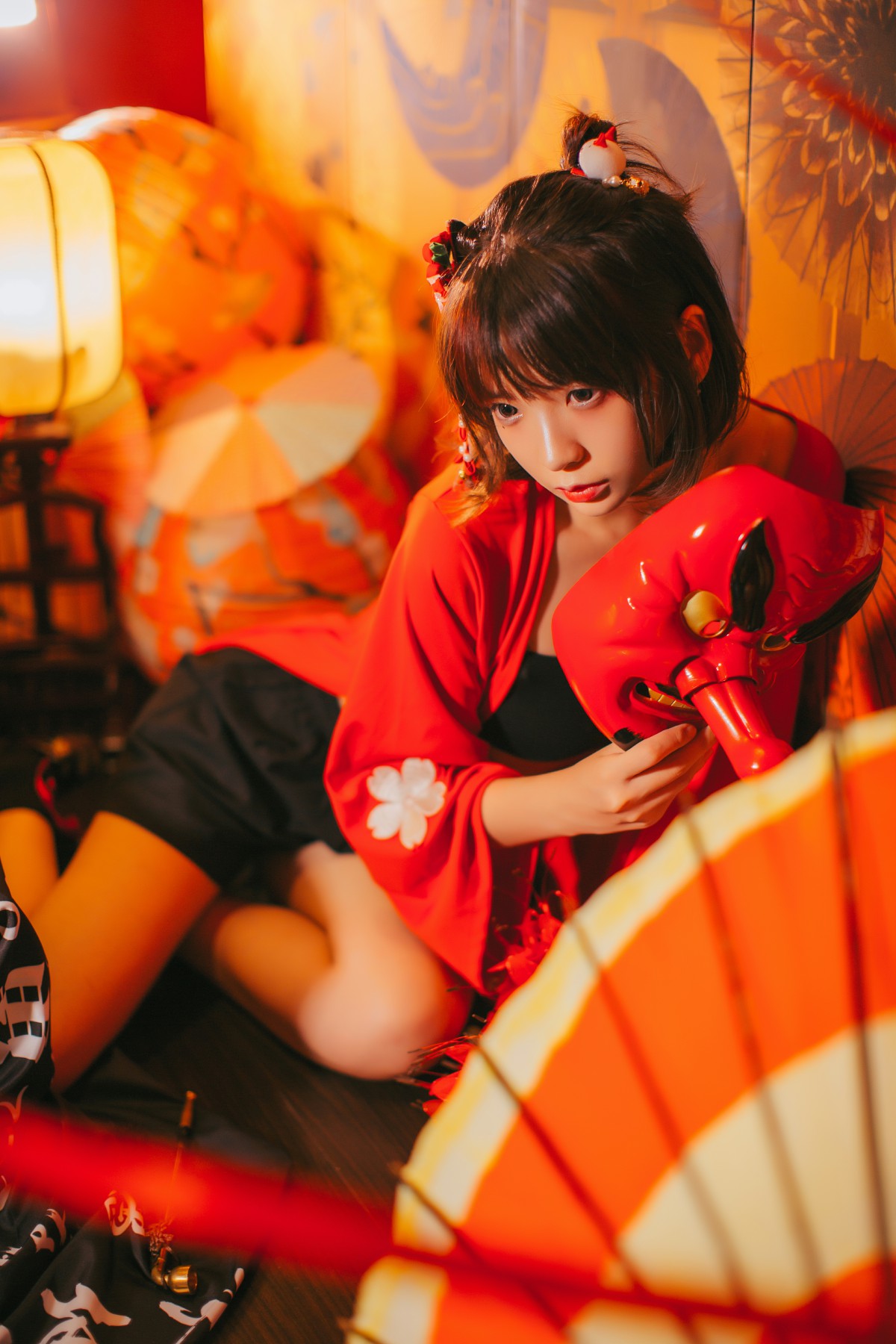 [Cosplay]疯猫ss -红色羽衣 – COSPLAY