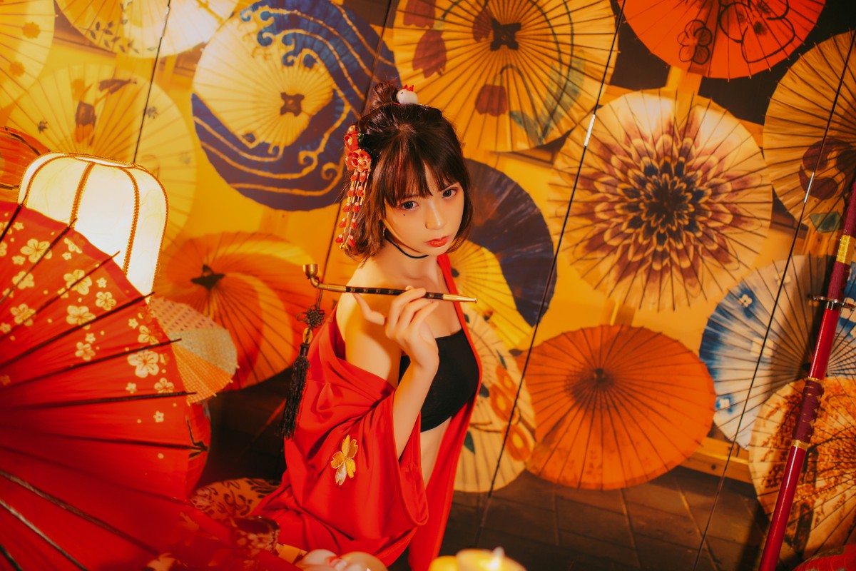 [Cosplay]疯猫ss -红色羽衣 – COSPLAY