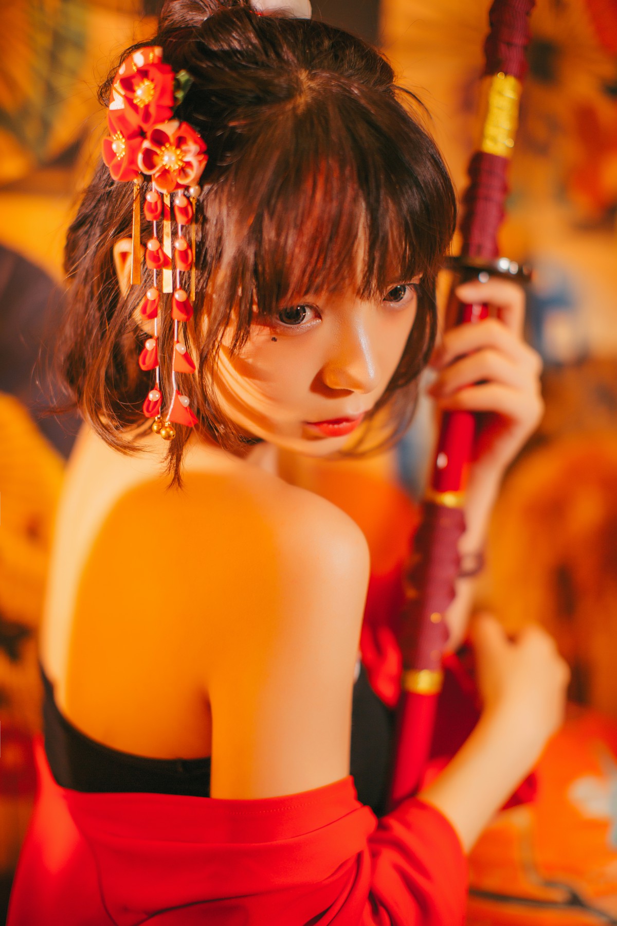 [Cosplay]疯猫ss -红色羽衣 – COSPLAY