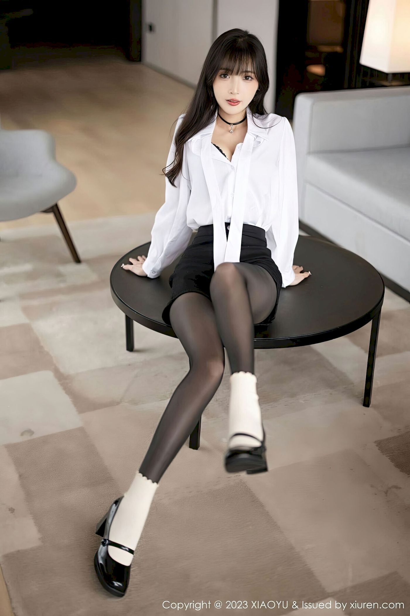 [XIAOYU语画界] Vol.1020 模特林星阑 – 格子服饰+黑色短裤性感写真