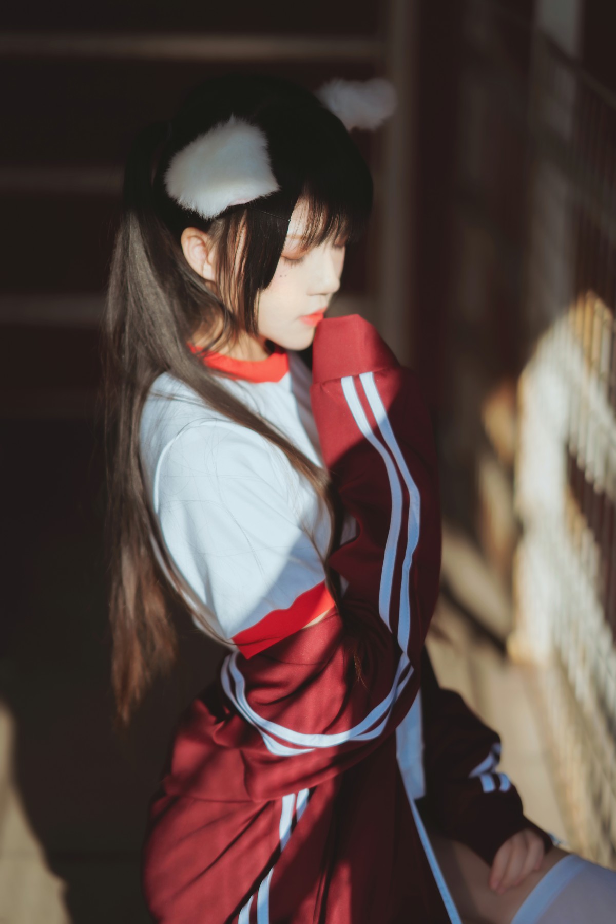 [Cosplay]桜桃喵 – 红色体操服 – COSPLAY