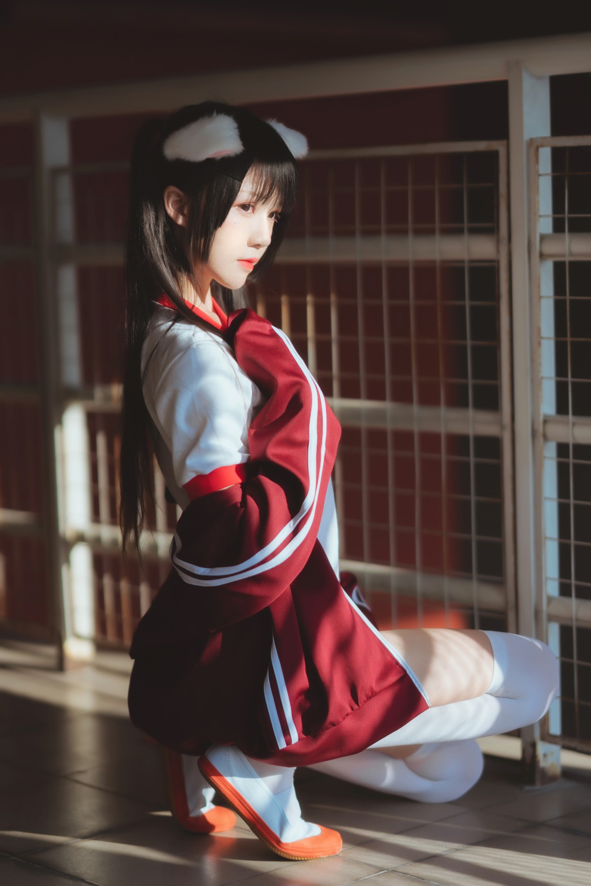 [Cosplay]桜桃喵 – 红色体操服 – COSPLAY