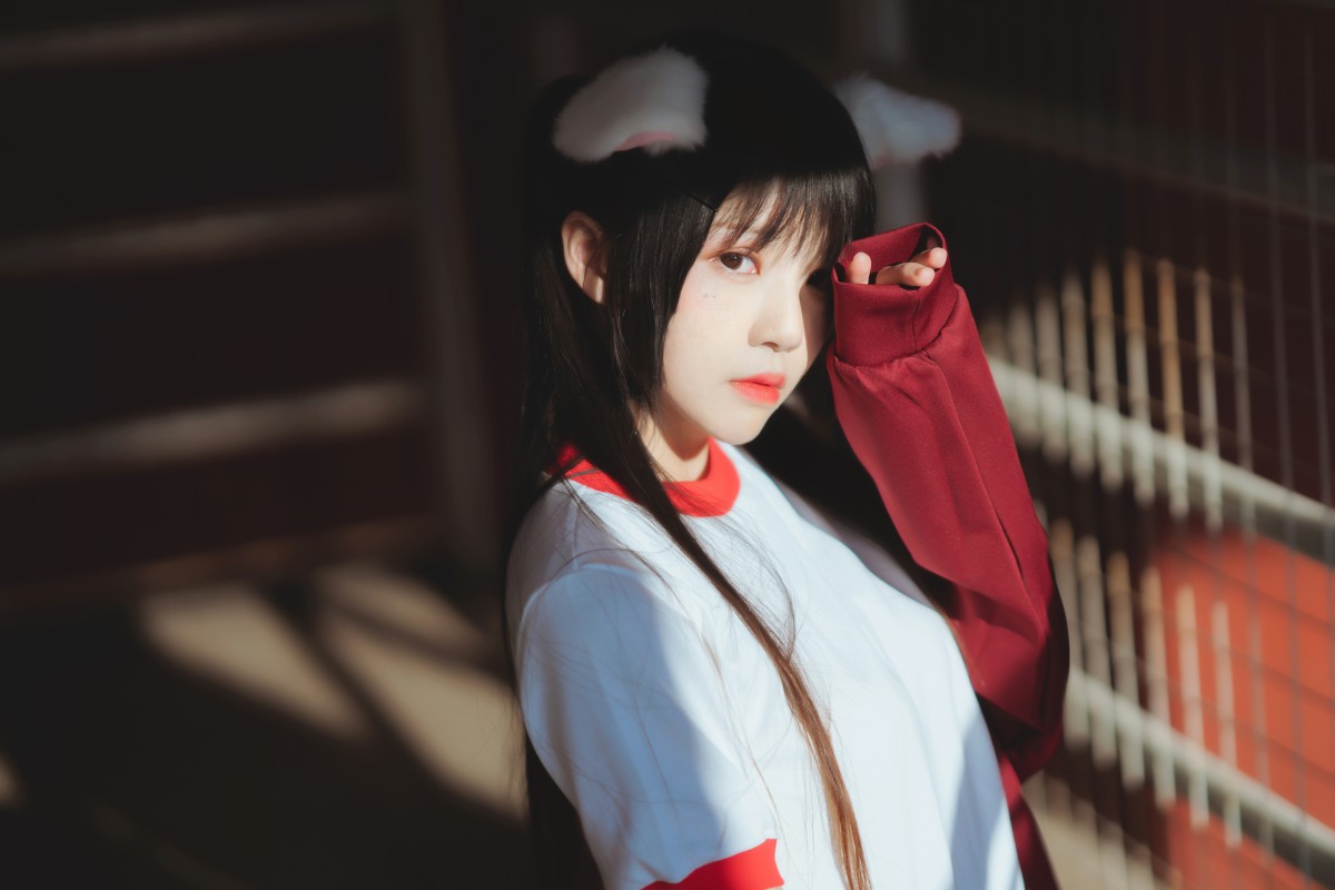 [Cosplay]桜桃喵 – 红色体操服 – COSPLAY