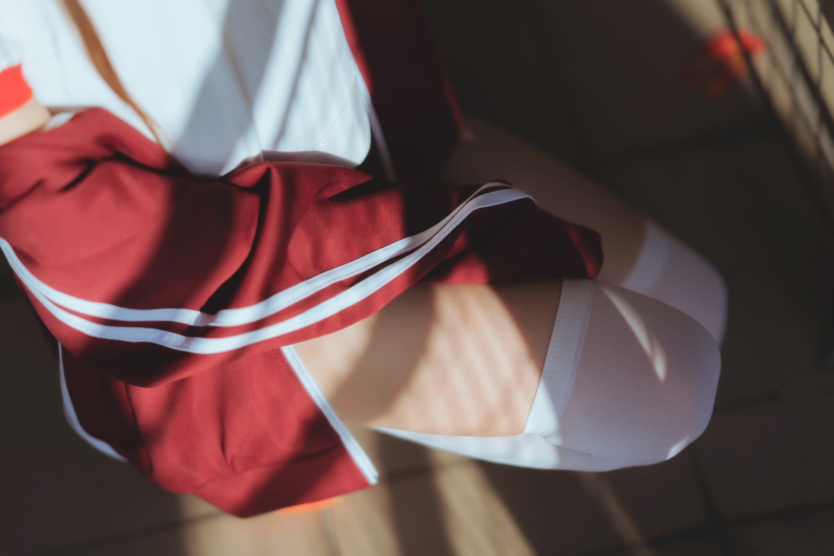 [Cosplay]桜桃喵 – 红色体操服 – COSPLAY