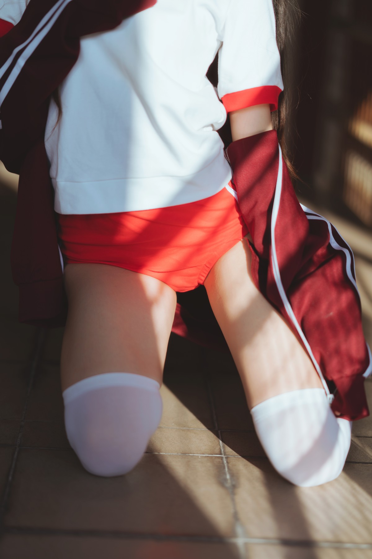 [Cosplay]桜桃喵 – 红色体操服 – COSPLAY