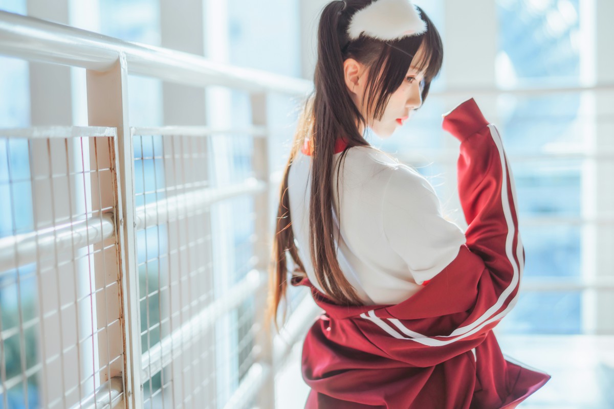 [Cosplay]桜桃喵 – 红色体操服 – COSPLAY