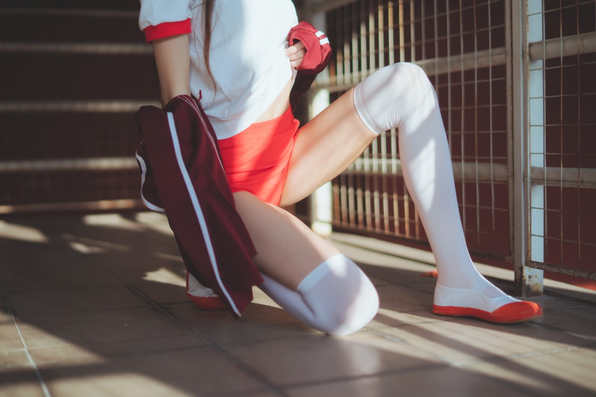 [Cosplay]桜桃喵 – 红色体操服 – COSPLAY