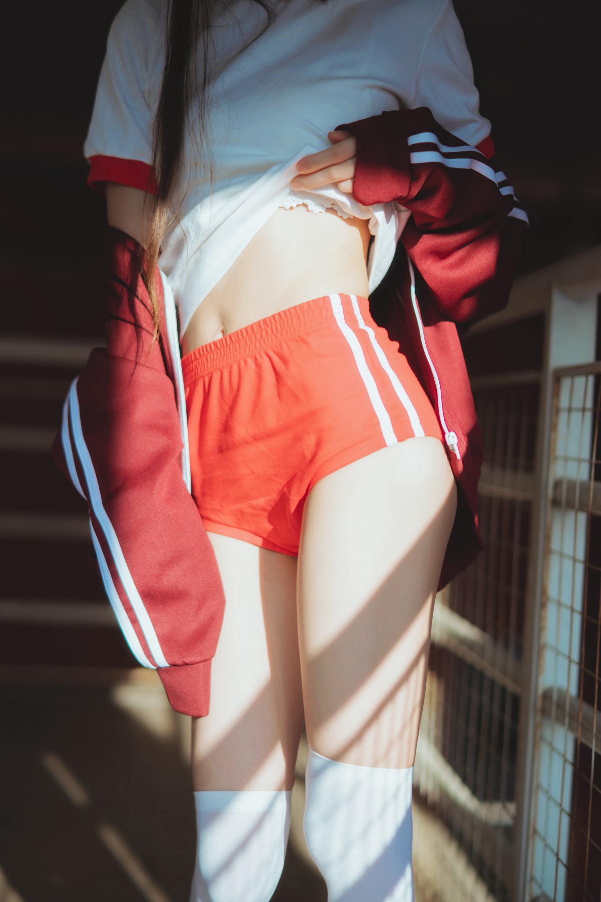 [Cosplay]桜桃喵 – 红色体操服 – COSPLAY