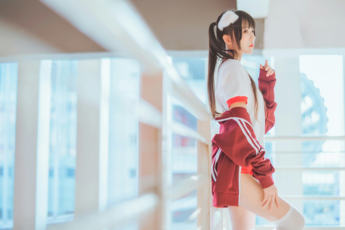 [Cosplay]桜桃喵 – 红色体操服 – COSPLAY