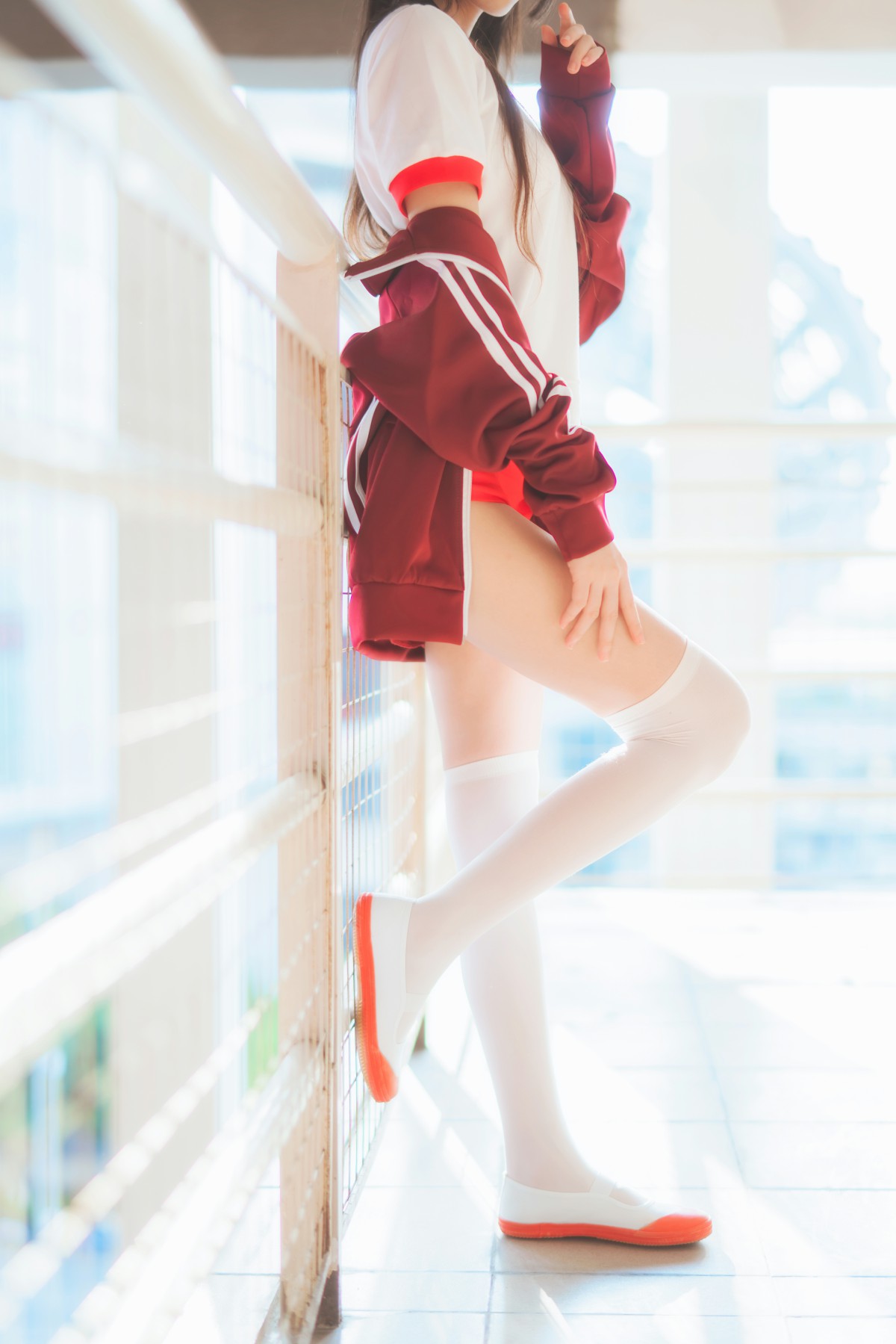 [Cosplay]桜桃喵 – 红色体操服 – COSPLAY