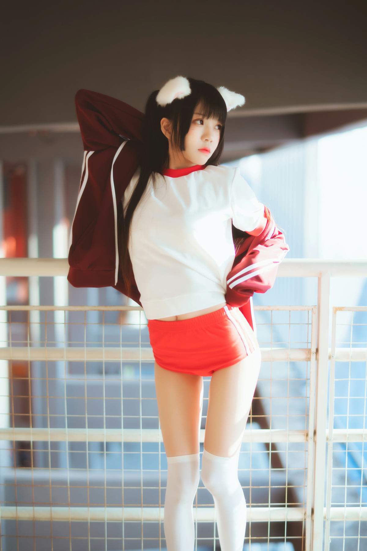 [Cosplay]桜桃喵 – 红色体操服 – COSPLAY