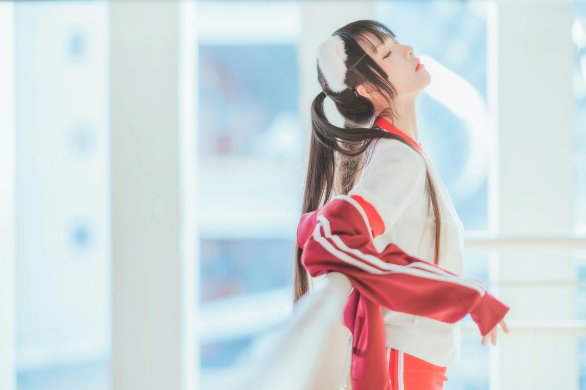 [Cosplay]桜桃喵 – 红色体操服 – COSPLAY