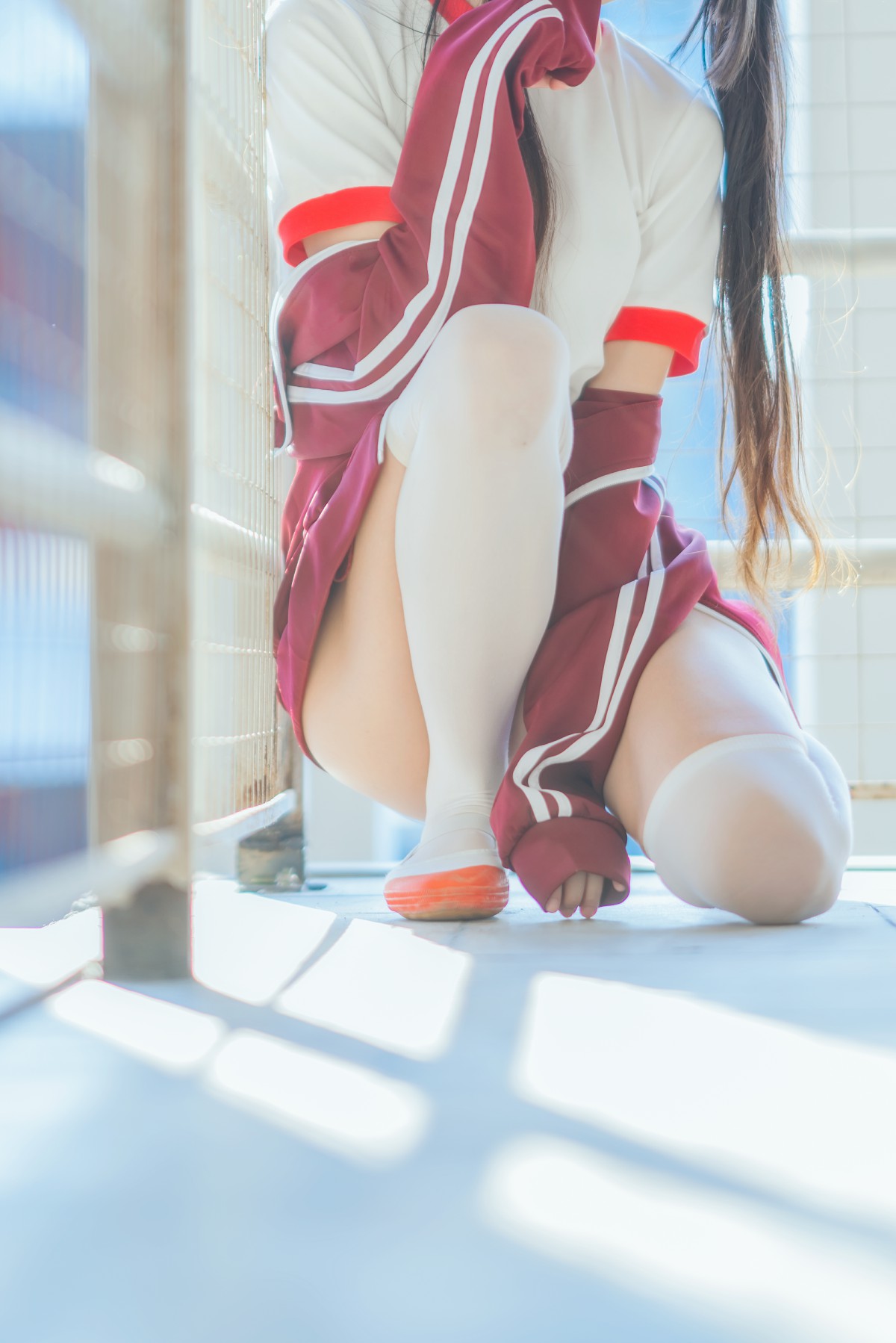 [Cosplay]桜桃喵 – 红色体操服 – COSPLAY