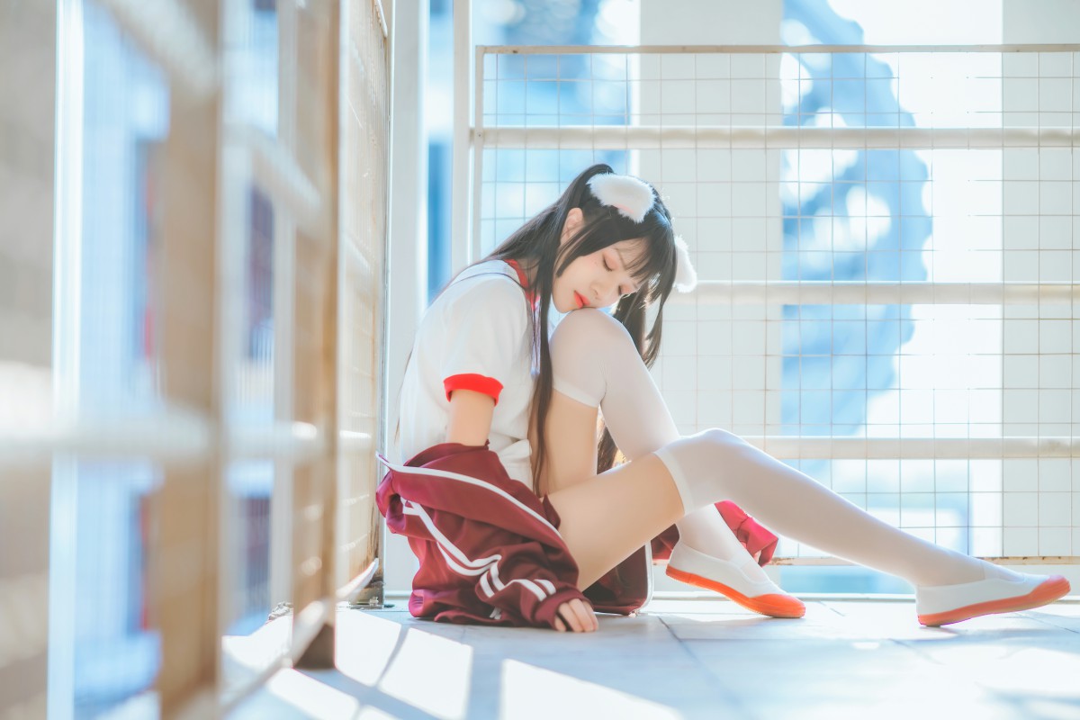 [Cosplay]桜桃喵 – 红色体操服 – COSPLAY