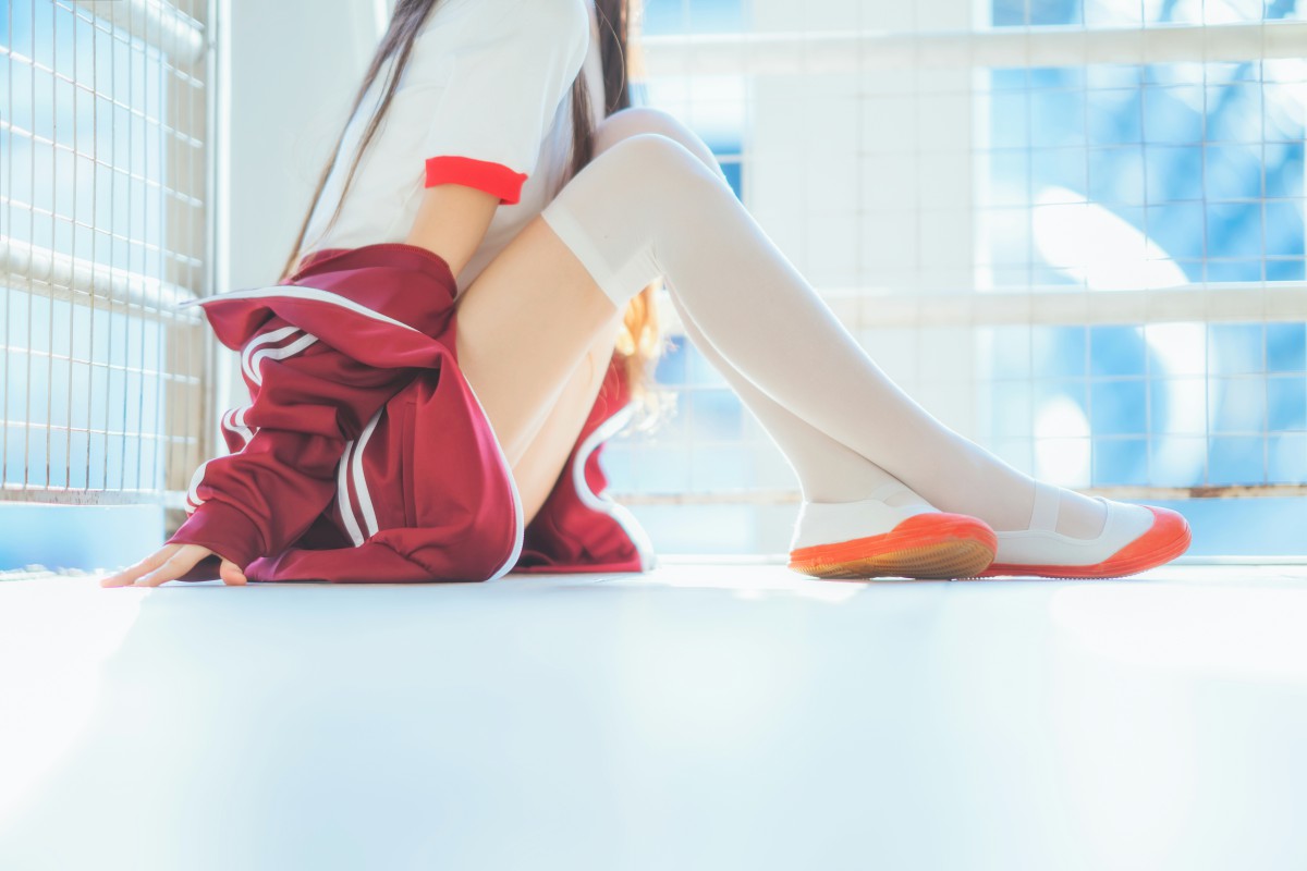 [Cosplay]桜桃喵 – 红色体操服 – COSPLAY