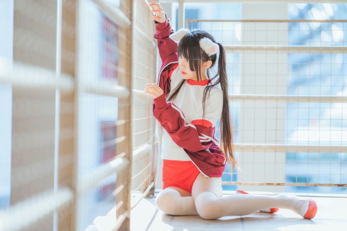 [Cosplay]桜桃喵 – 红色体操服 – COSPLAY