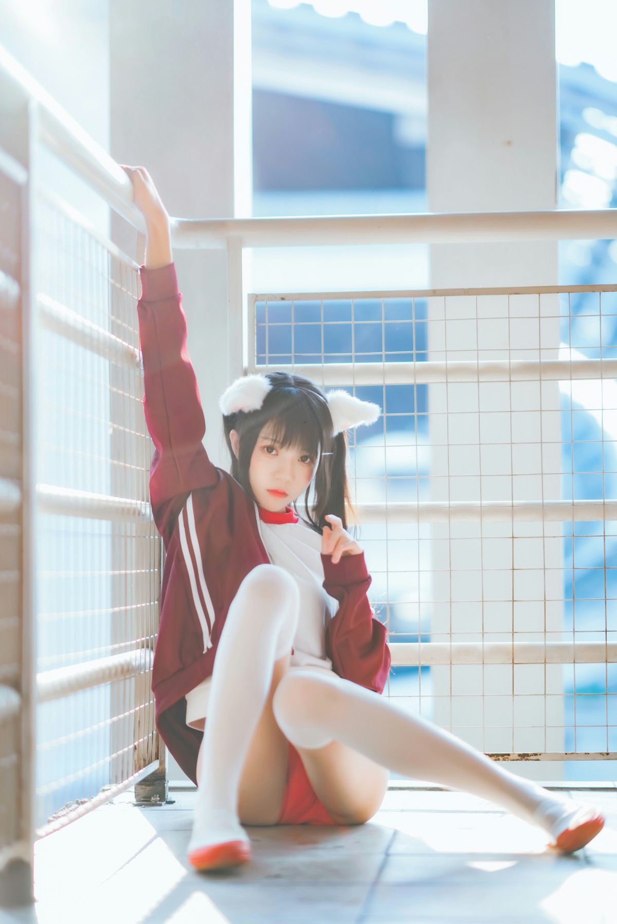 [Cosplay]桜桃喵 – 红色体操服 – COSPLAY