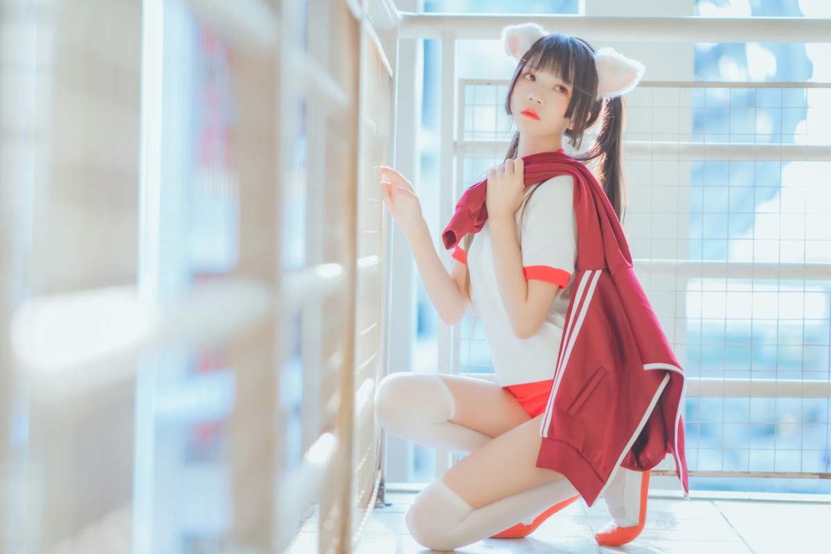 [Cosplay]桜桃喵 – 红色体操服 – COSPLAY