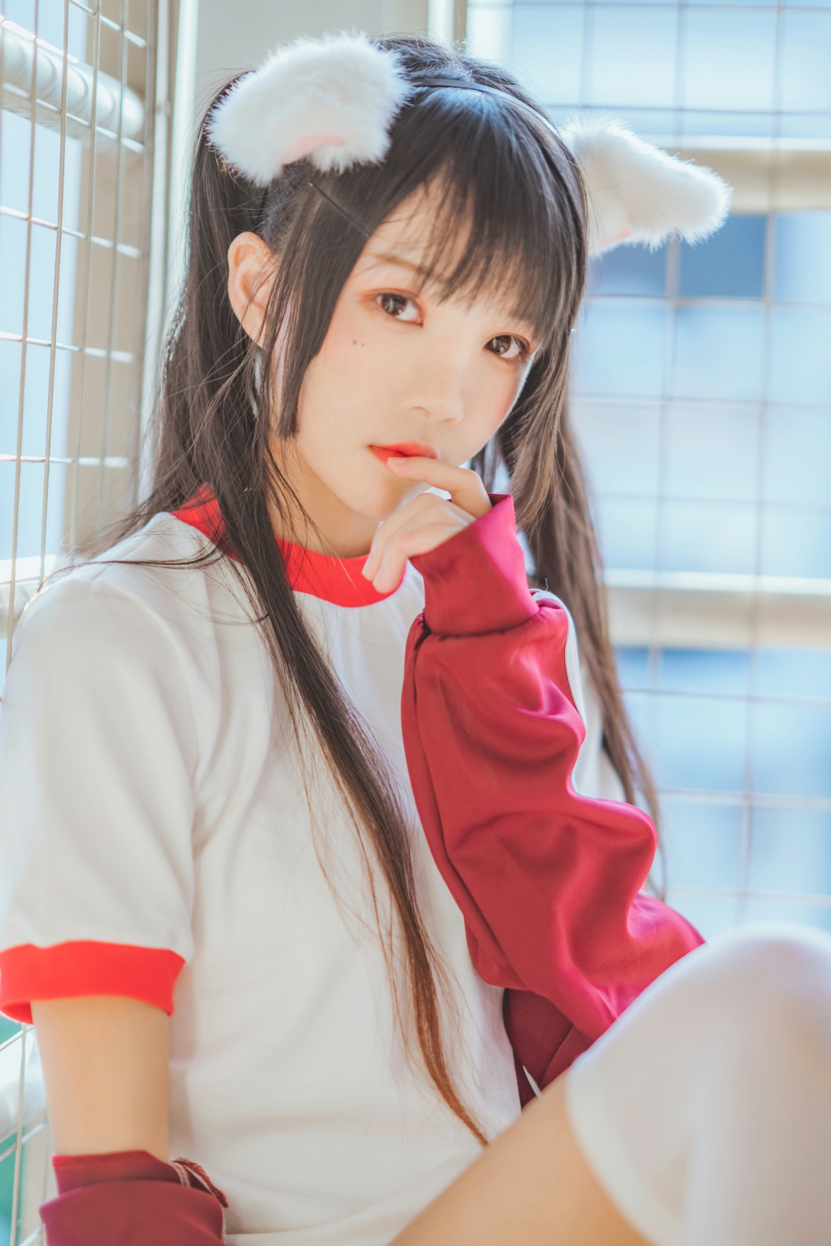 [Cosplay]桜桃喵 – 红色体操服 – COSPLAY