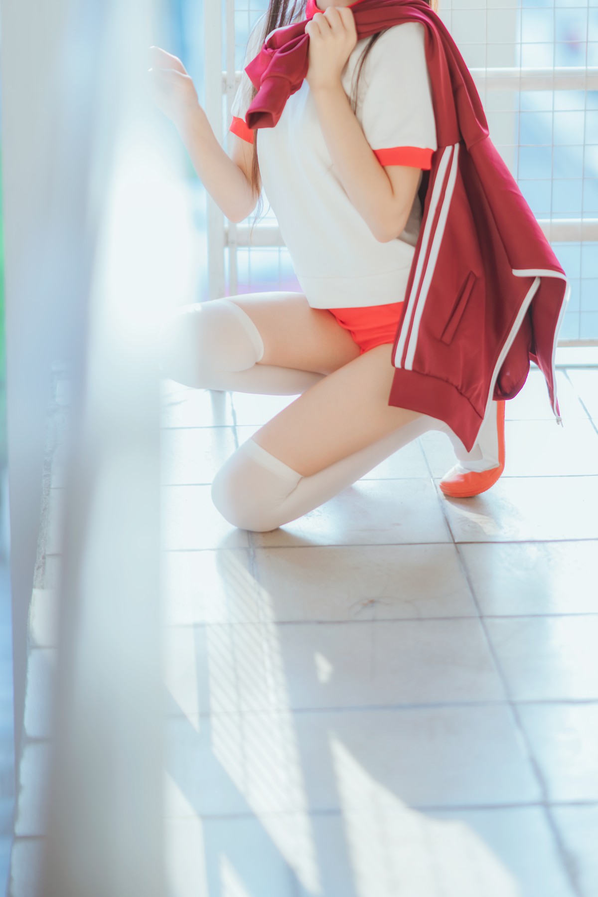 [Cosplay]桜桃喵 – 红色体操服 – COSPLAY