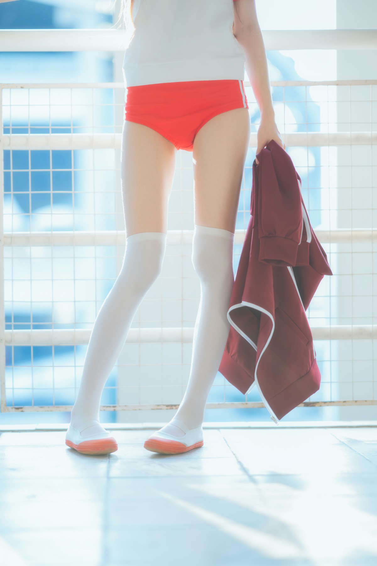 [Cosplay]桜桃喵 – 红色体操服 – COSPLAY