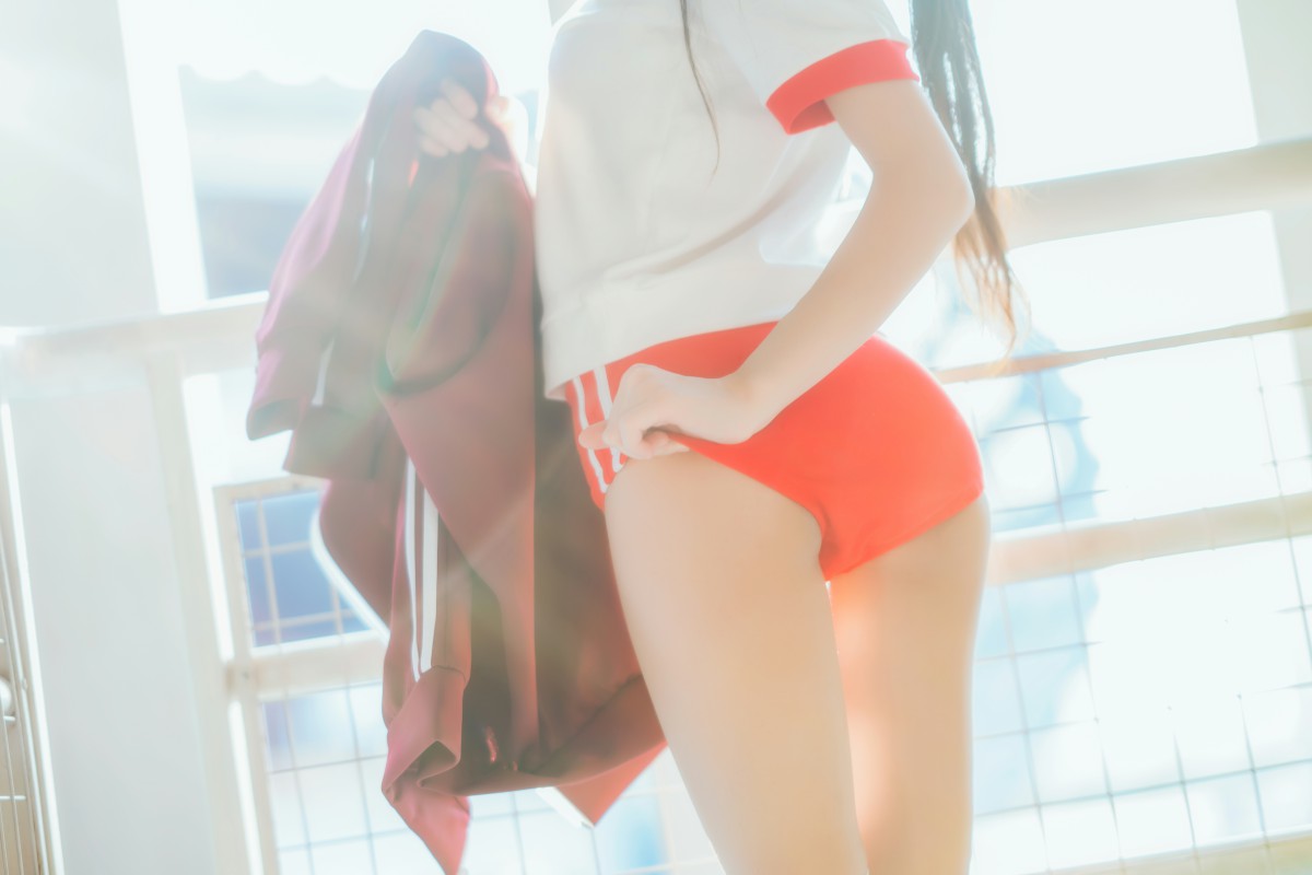[Cosplay]桜桃喵 – 红色体操服 – COSPLAY