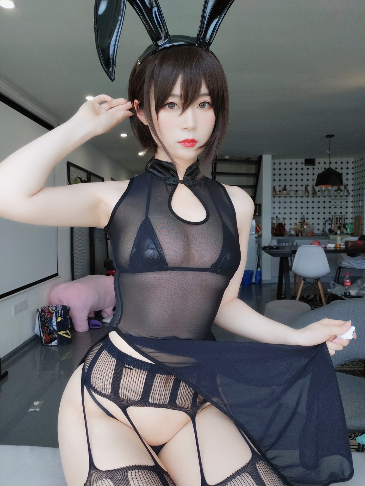 Coser小姐姐白银 – 透明旗袍 – COSPLAY