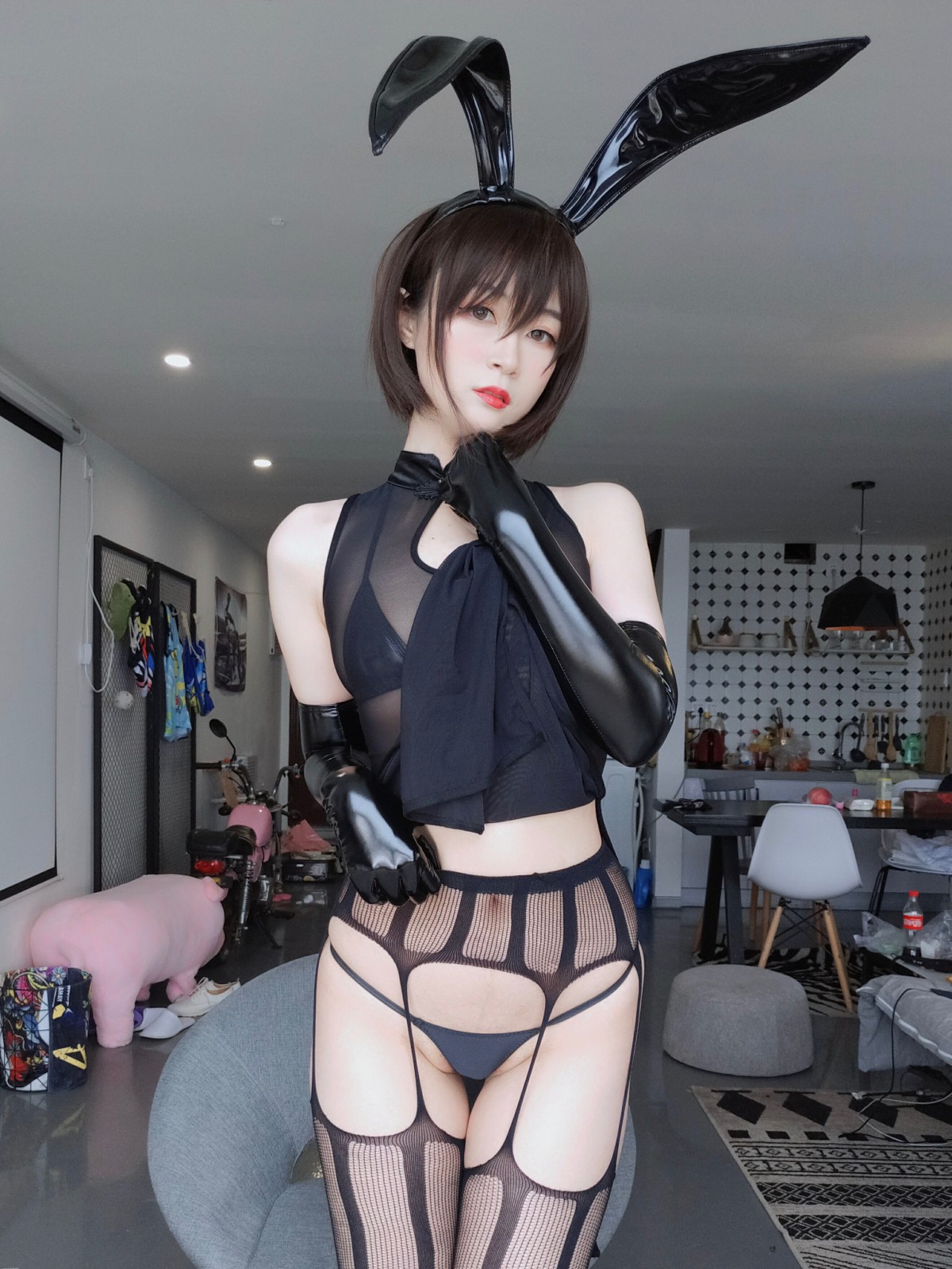 Coser小姐姐白银 – 透明旗袍 – COSPLAY