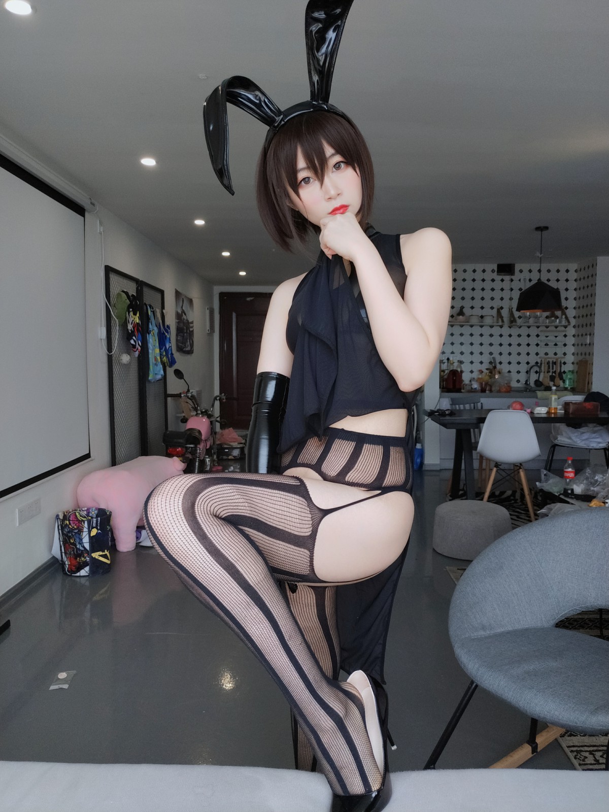 Coser小姐姐白银 – 透明旗袍 – COSPLAY