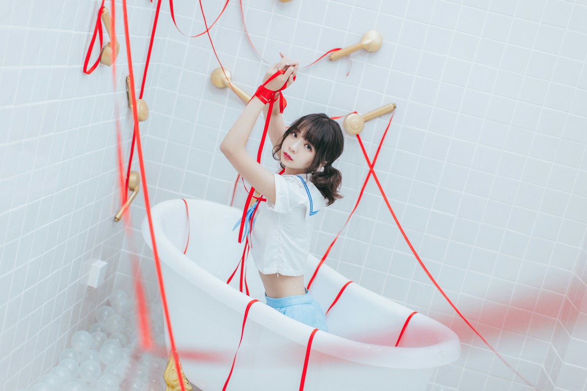 [Cosplay]疯猫ss – 睡衣与浴室的水手服 – COSPLAY